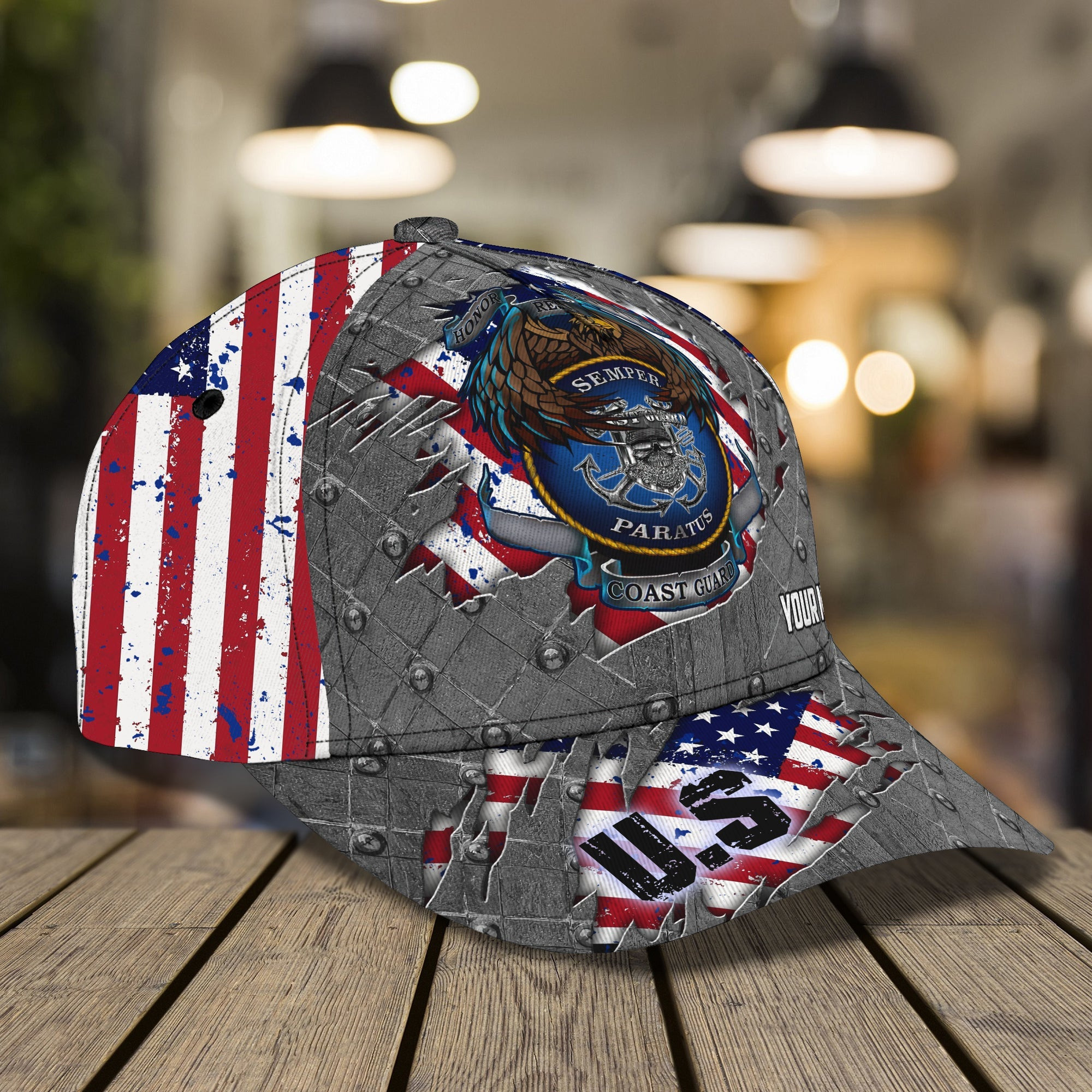 Adeenyc Custom Classic Coast Guard Cap - Personalized Name Hat Hats Gifts for men & women Adeenyc.com