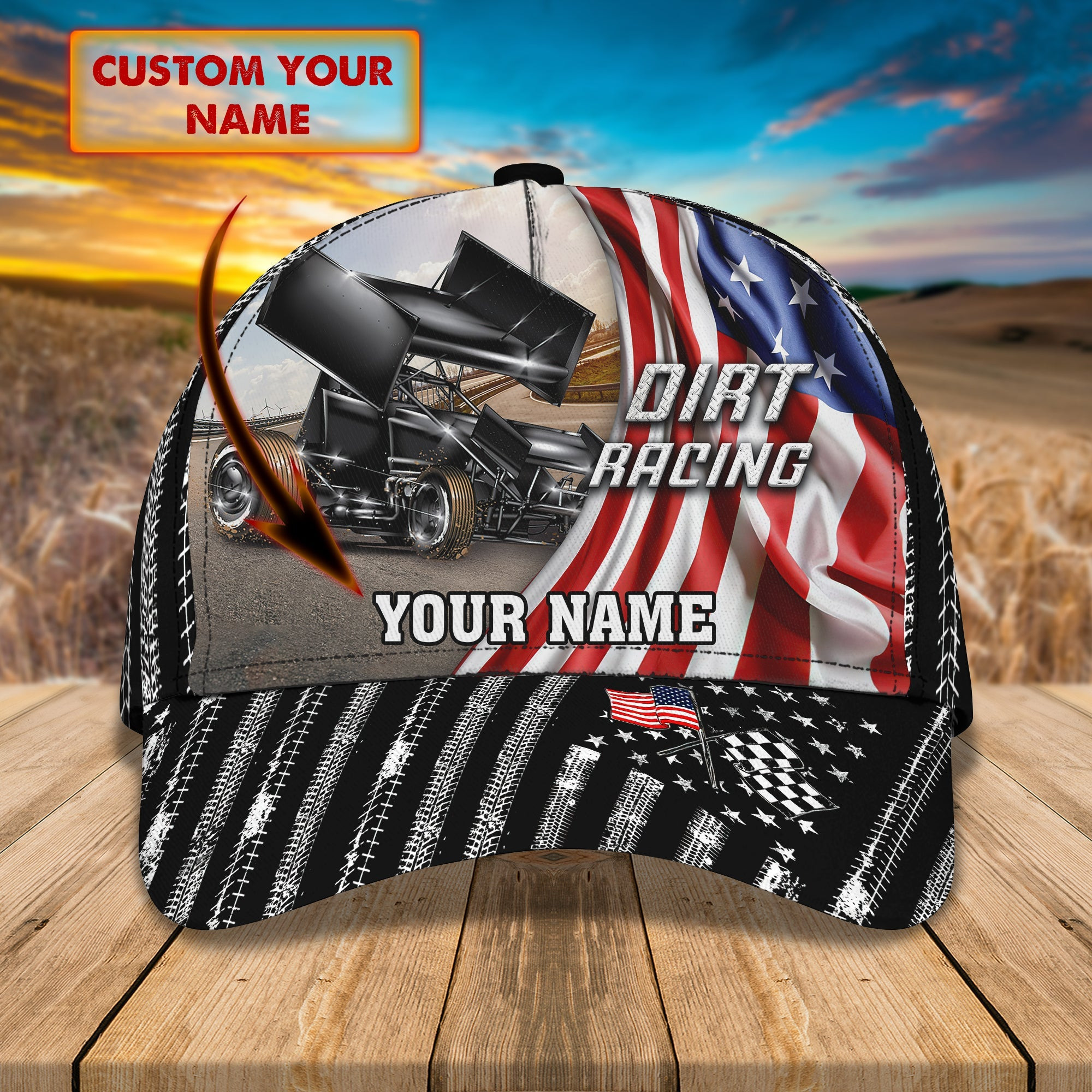 Adeenyc Custom Classic Dirt Racing Cap - Personalized Name Hats Gifts for men & women Adeenyc.com