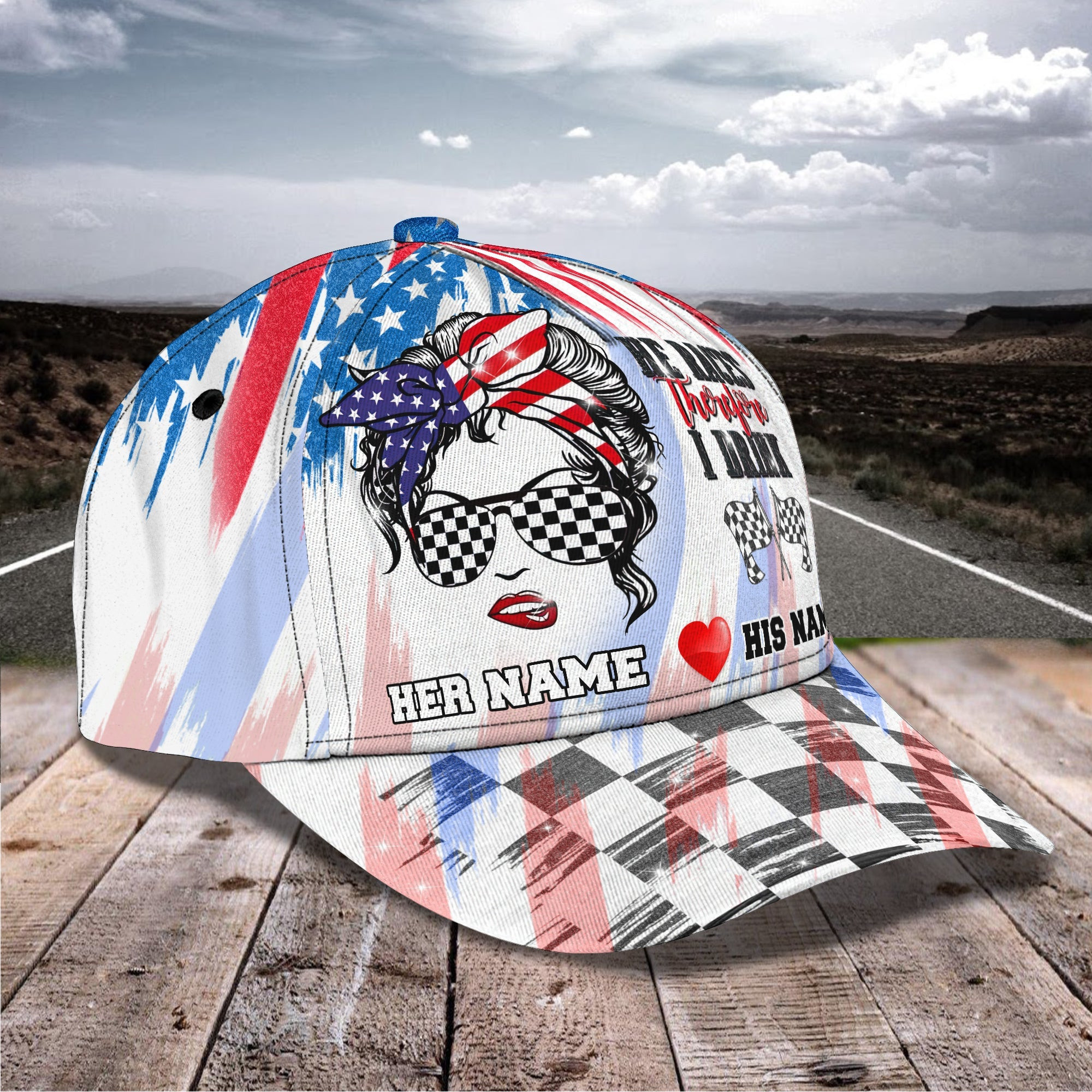 Adeenyc Custom Classic Dirt Racing Cap - Personalized Name - Qa Hats Gifts for men & women Adeenyc.com