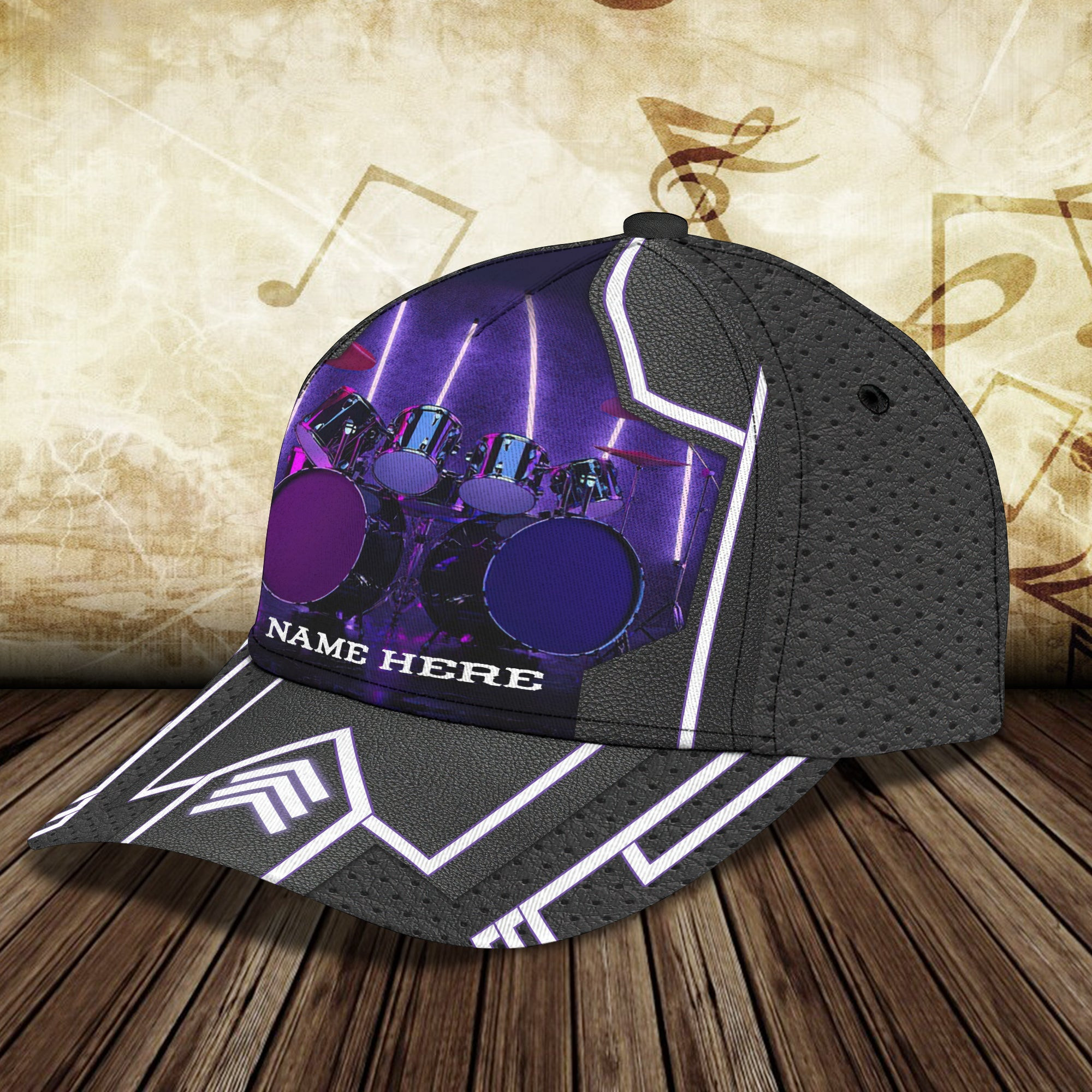 Adeenyc Custom Classic Drum Lover'S Name Cap - Personalized Gift Hats Gifts for men & women Adeenyc.com