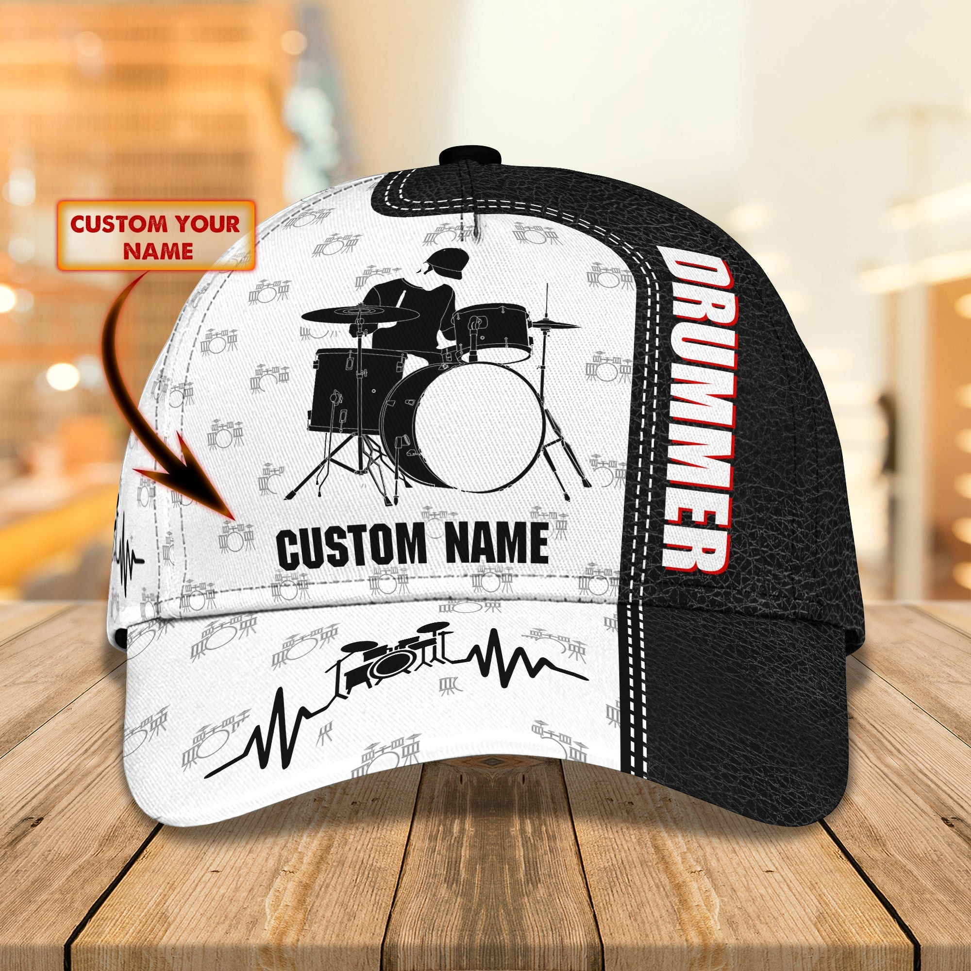 Adeenyc Custom Classic Drummer Cap - Personalized Gift Hats Gifts for men & women Adeenyc.com