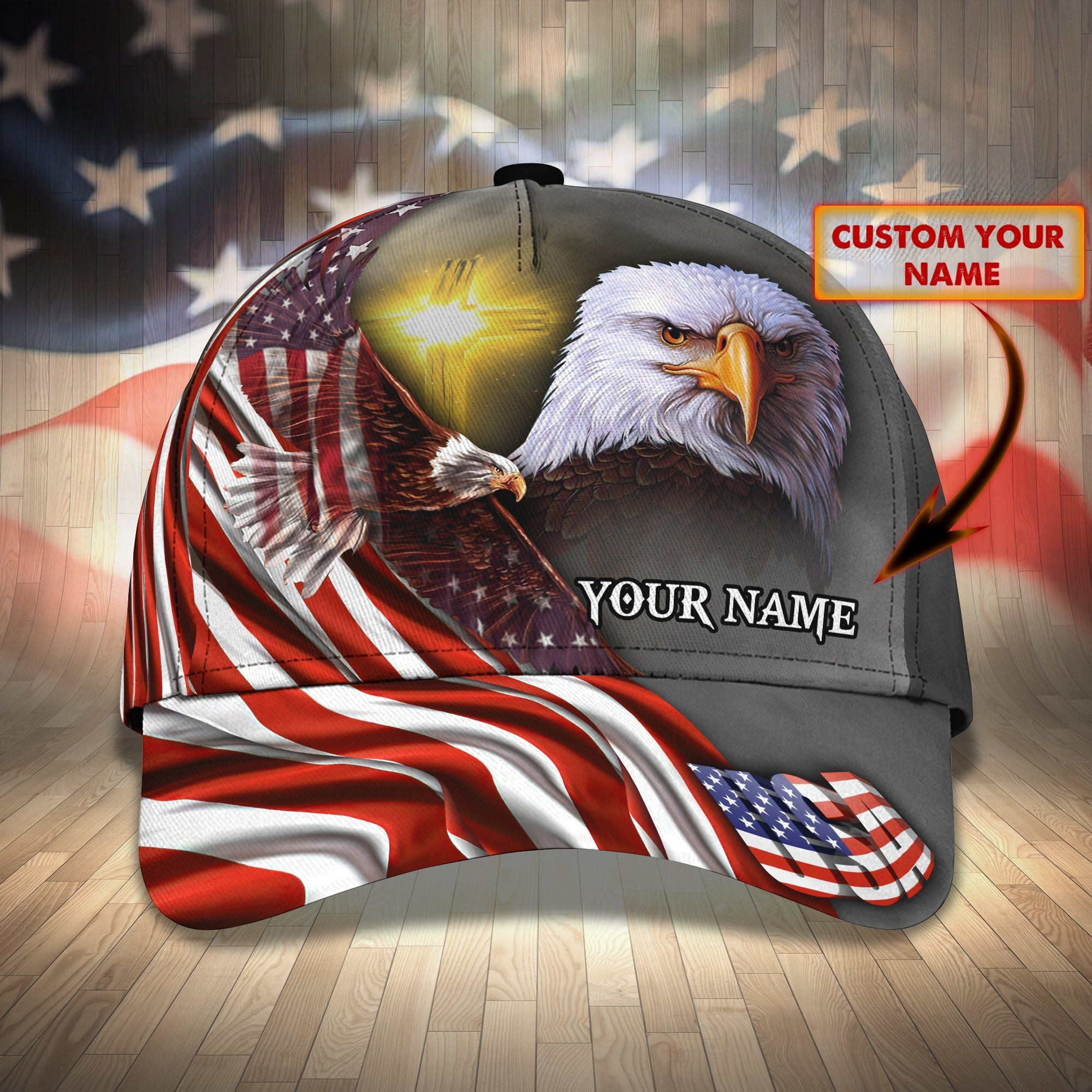 Adeenyc Custom Classic Eagle Cap - Personalized Name Option Hats Gifts for men & women Adeenyc.com