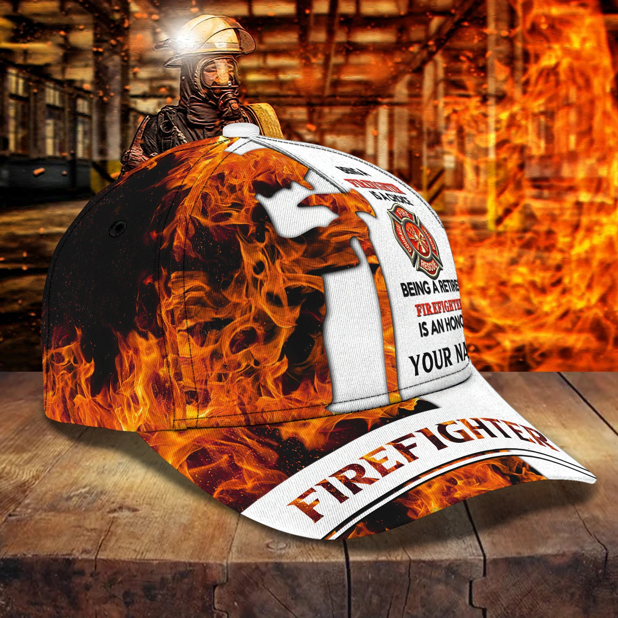 Adeenyc Custom Classic Firefighter Cap - Personalized Name Hats Gifts for men & women Adeenyc.com