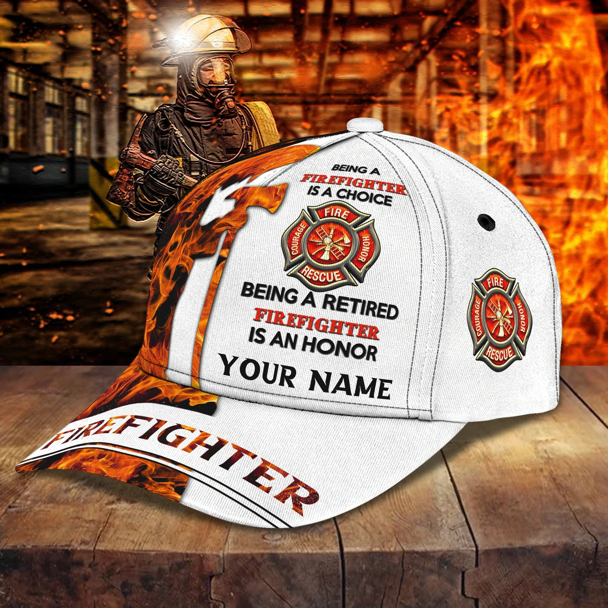Adeenyc Custom Classic Firefighter Cap - Personalized Name Hats Gifts for men & women Adeenyc.com