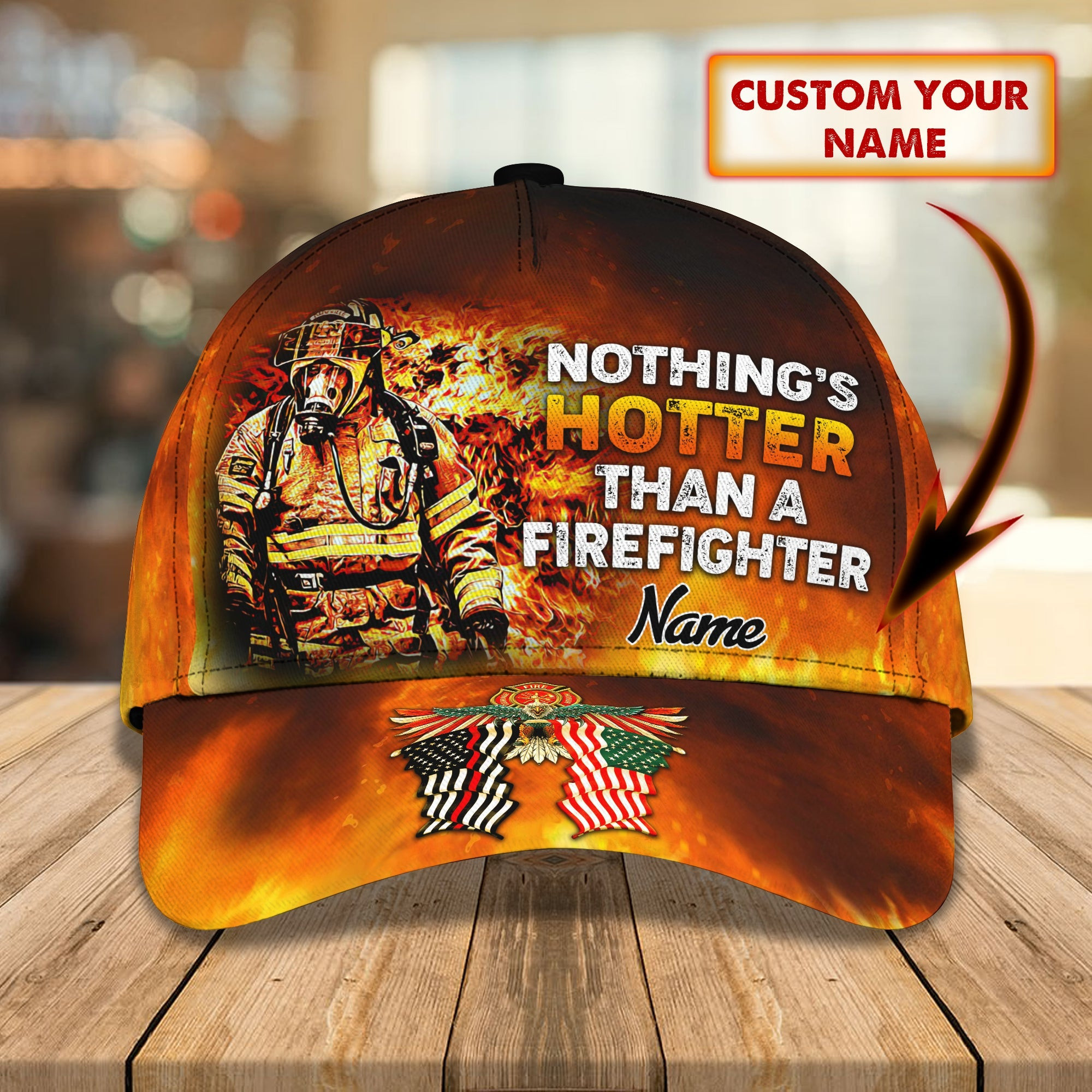 Adeenyc Custom Classic Firefighter Cap - Personalized Name Hat For Firefighters Hats Gifts for men & women Adeenyc.com
