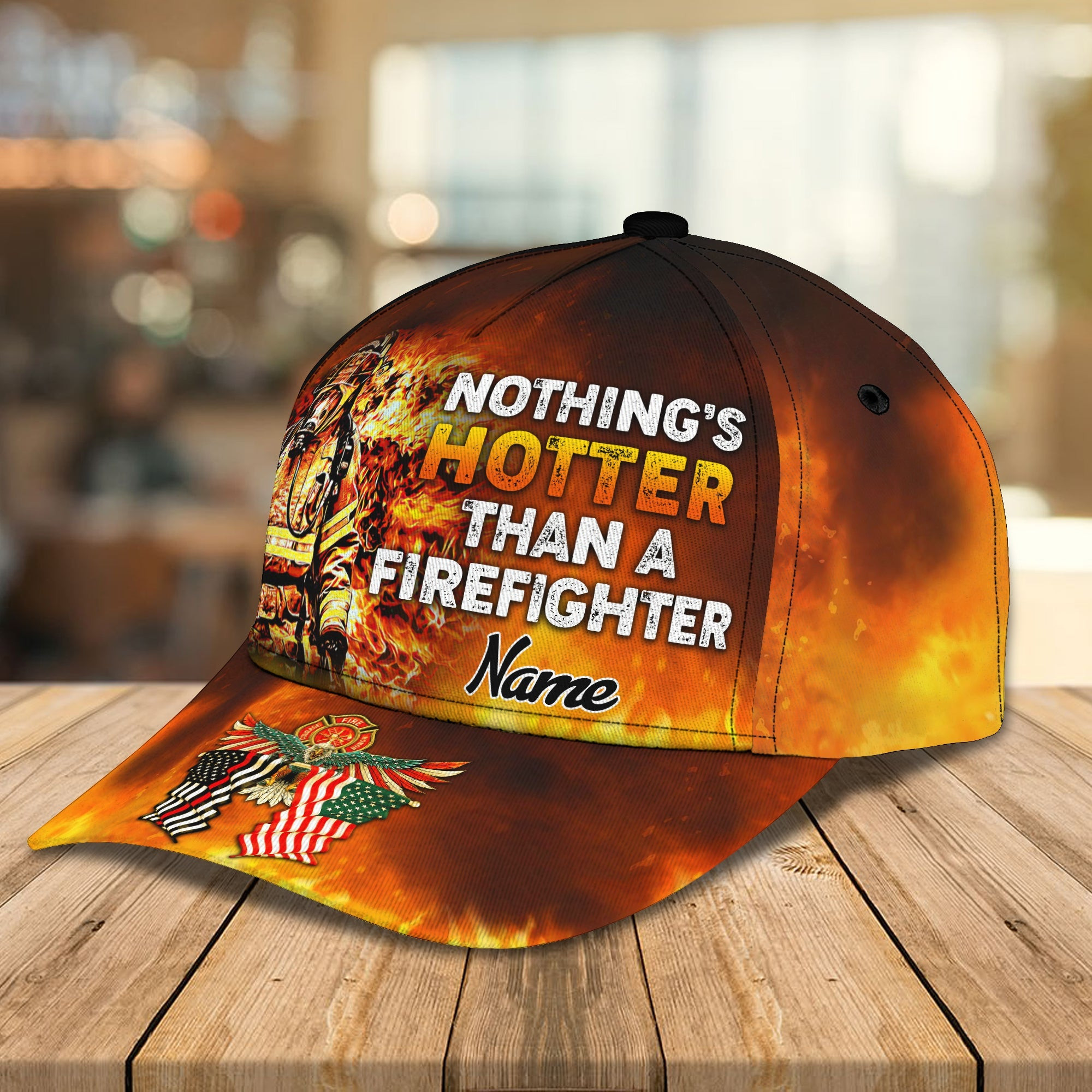 Adeenyc Custom Classic Firefighter Cap - Personalized Name Hat For Firefighters Hats Gifts for men & women Adeenyc.com
