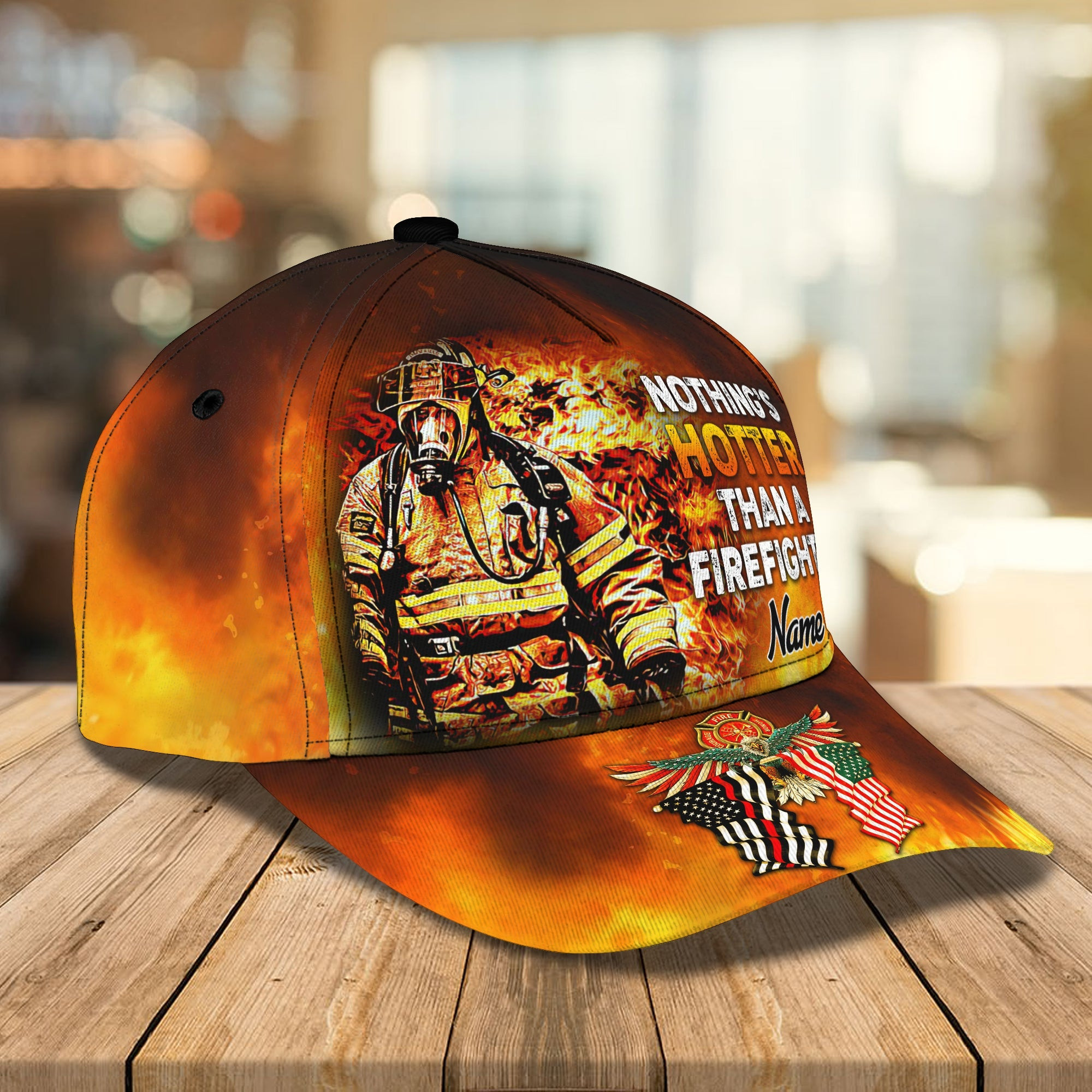 Adeenyc Custom Classic Firefighter Cap - Personalized Name Hat For Firefighters Hats Gifts for men & women Adeenyc.com