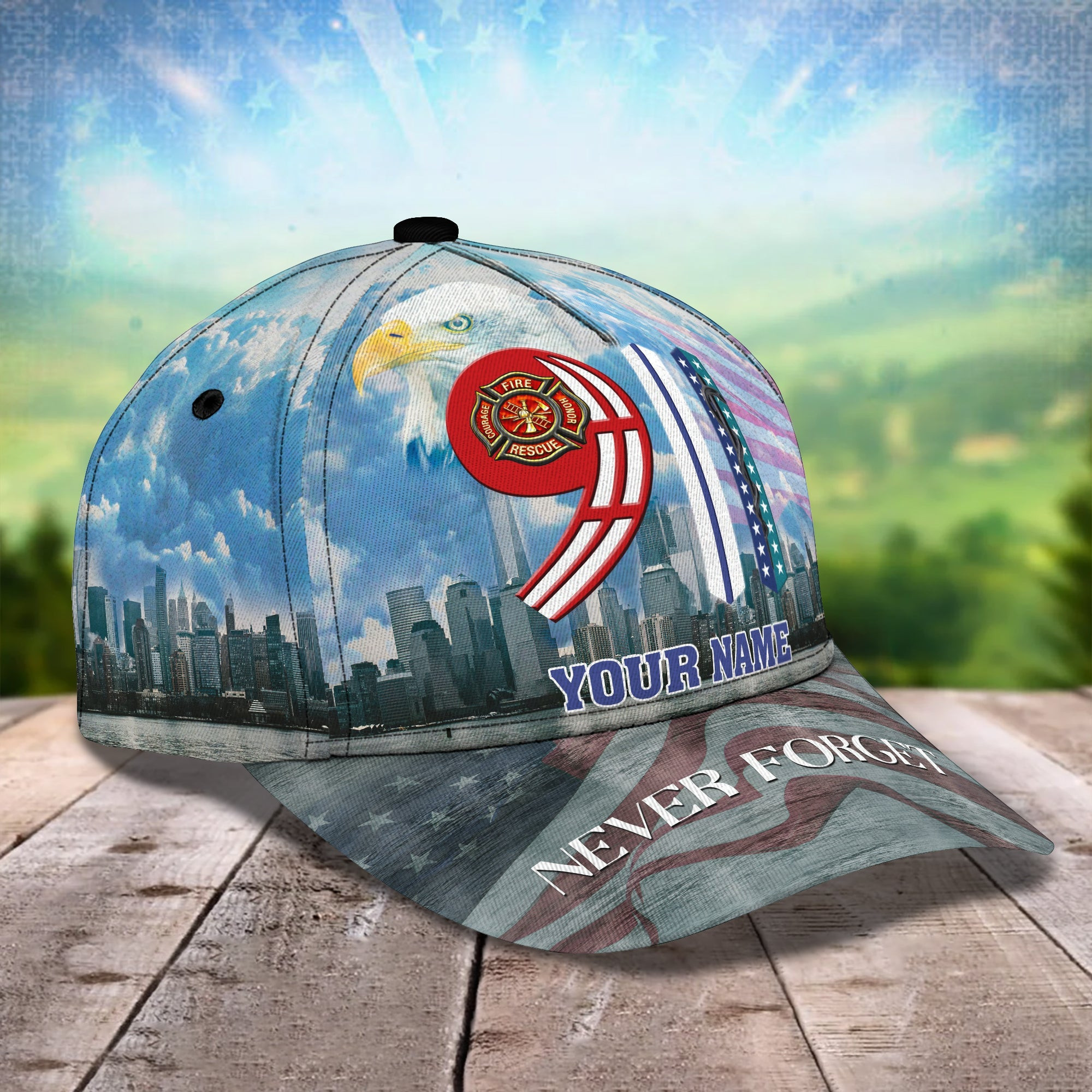 Adeenyc Custom Classic Firefighter Cap - Personalized Name Option Hats Gifts for men & women Adeenyc.com