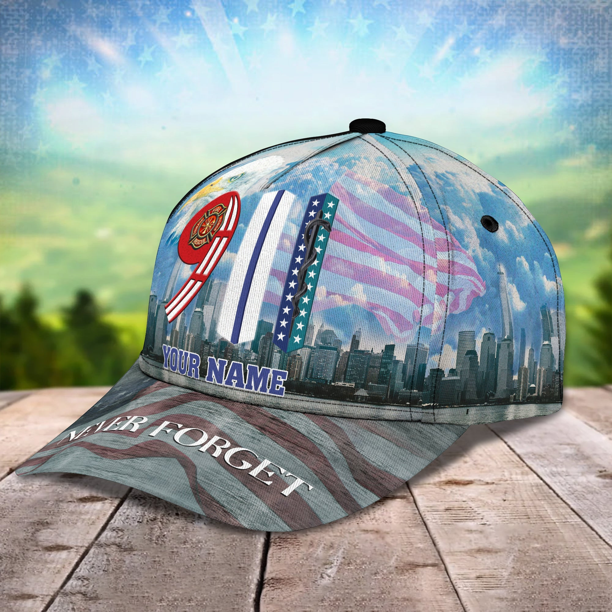 Adeenyc Custom Classic Firefighter Cap - Personalized Name Option Hats Gifts for men & women Adeenyc.com