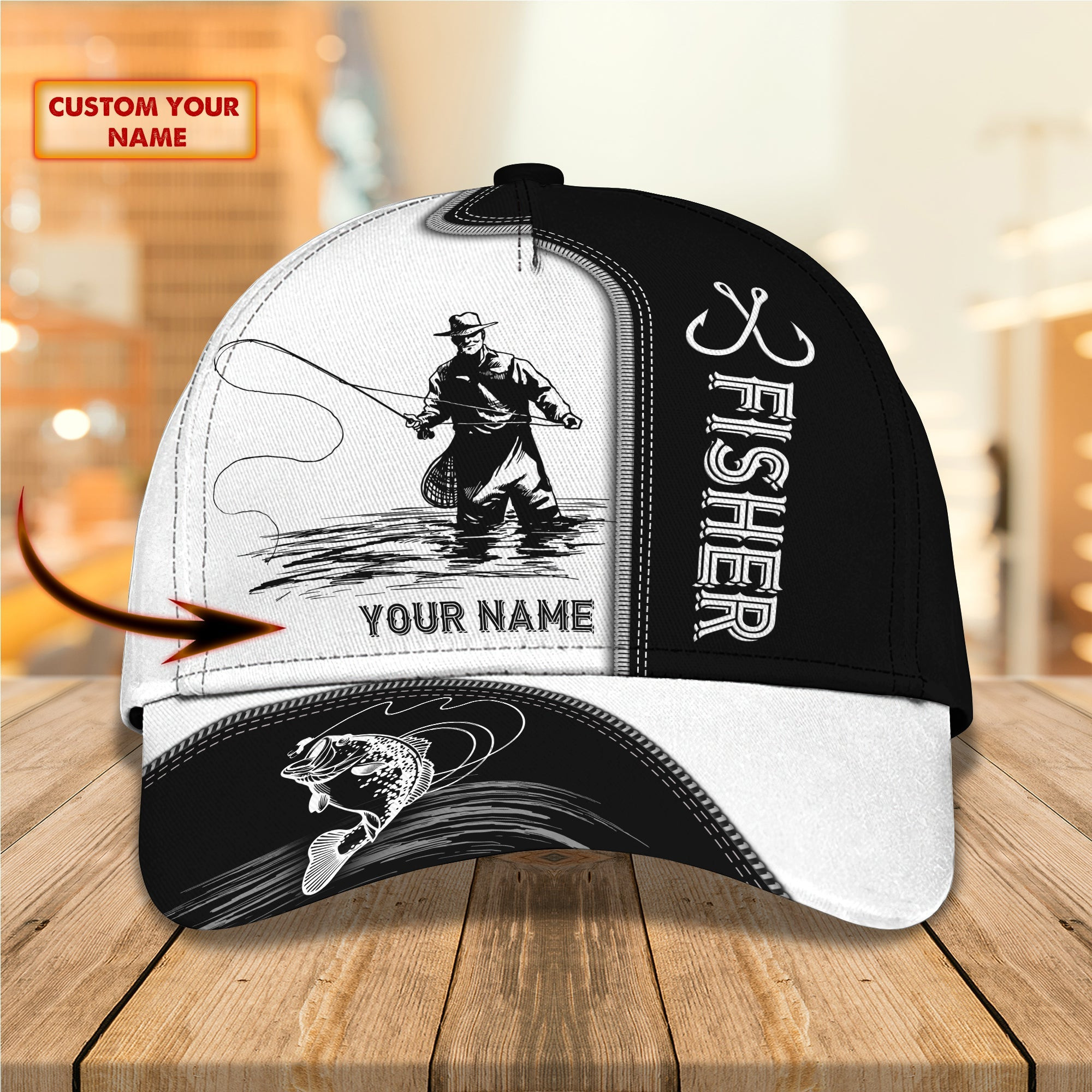 Adeenyc Custom Classic Fishing Cap - Personalized Name Hats Gifts for men & women Adeenyc.com