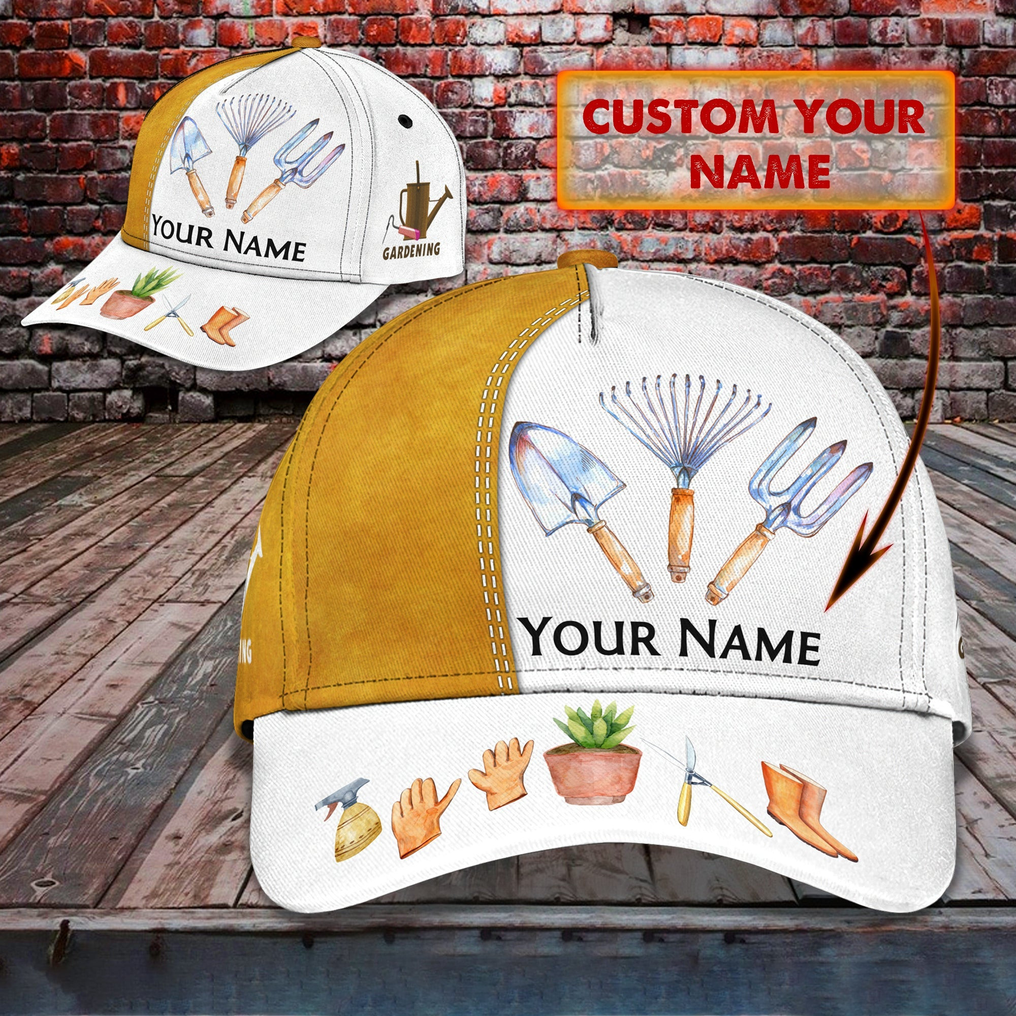 Adeenyc Custom Classic Gardening Cap - Personalized Name - Qa Hats Gifts for men & women Adeenyc.com