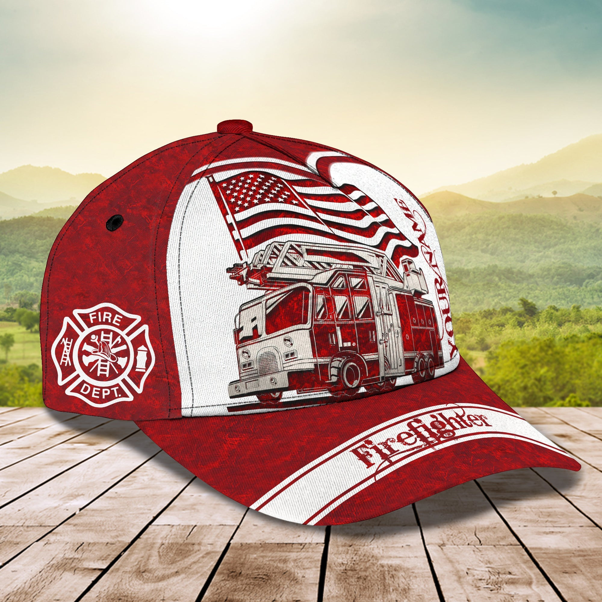 Adeenyc Custom Firefighter Cap - Personalized Classic Hat For Firefighters Hats Gifts for men & women Adeenyc.com