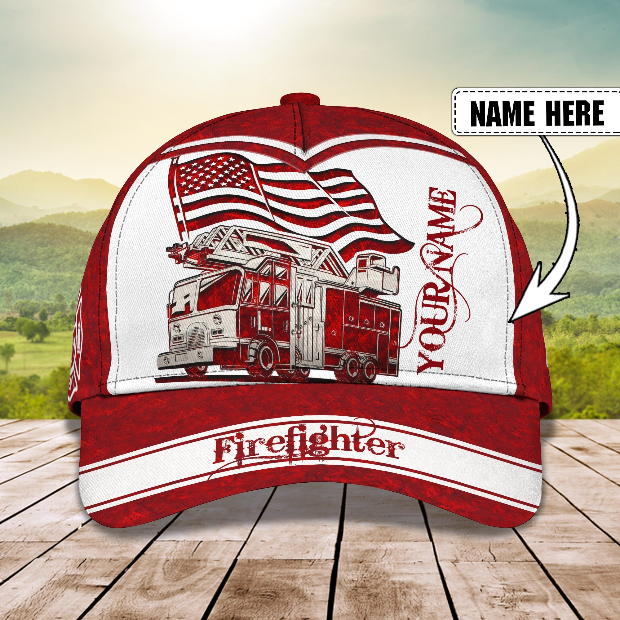 Adeenyc Custom Firefighter Cap - Personalized Classic Hat For Firefighters Hats Gifts for men & women Adeenyc.com
