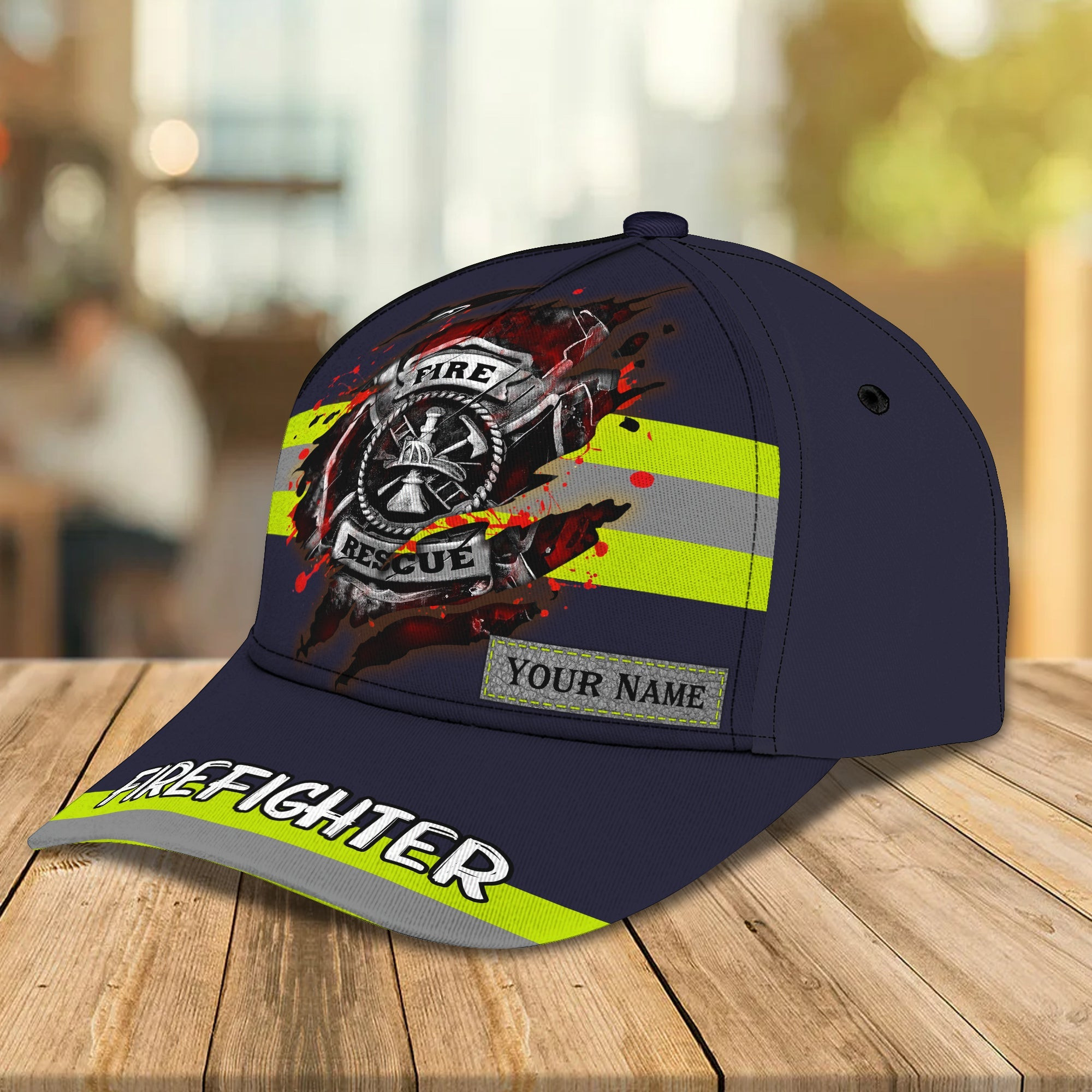 Adeenyc Custom Firefighter Cap - Personalized Name Hat Hats Gifts for men & women Adeenyc.com