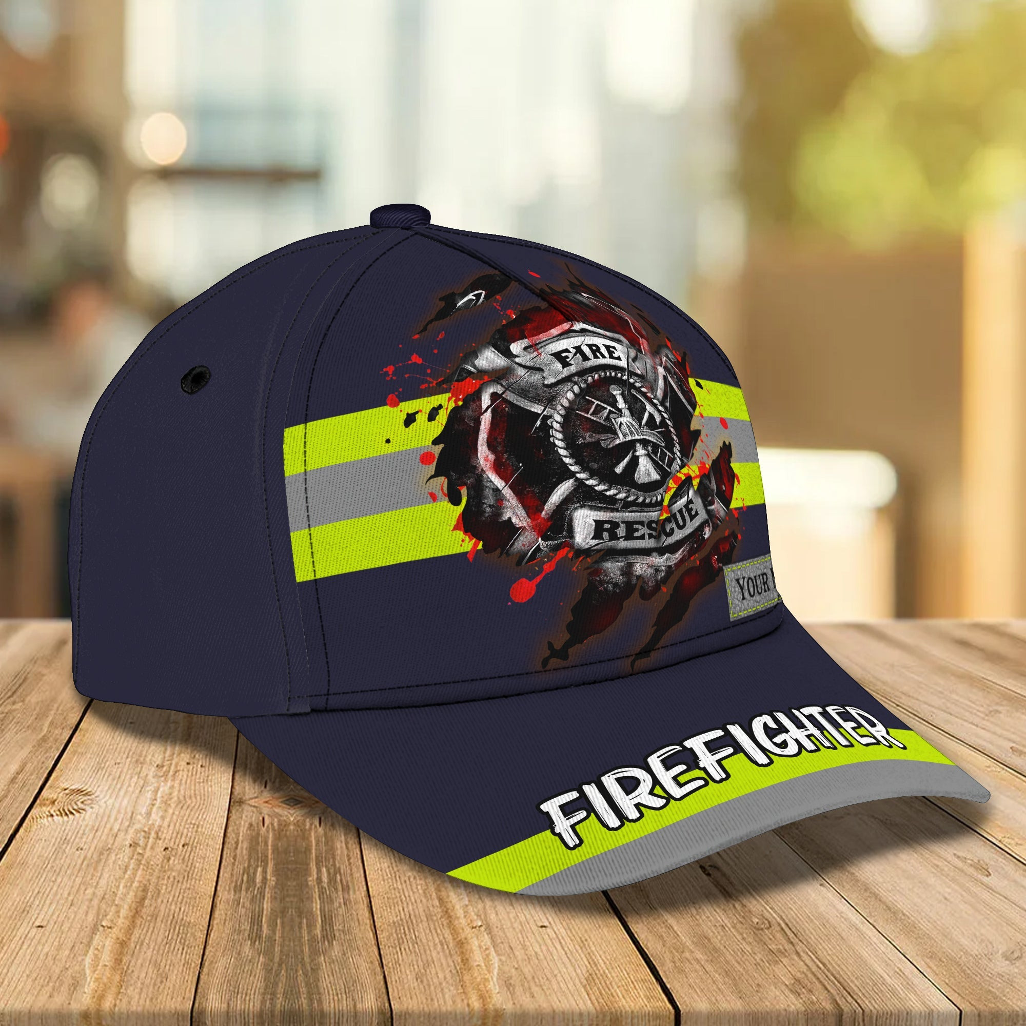 Adeenyc Custom Firefighter Cap - Personalized Name Hat Hats Gifts for men & women Adeenyc.com
