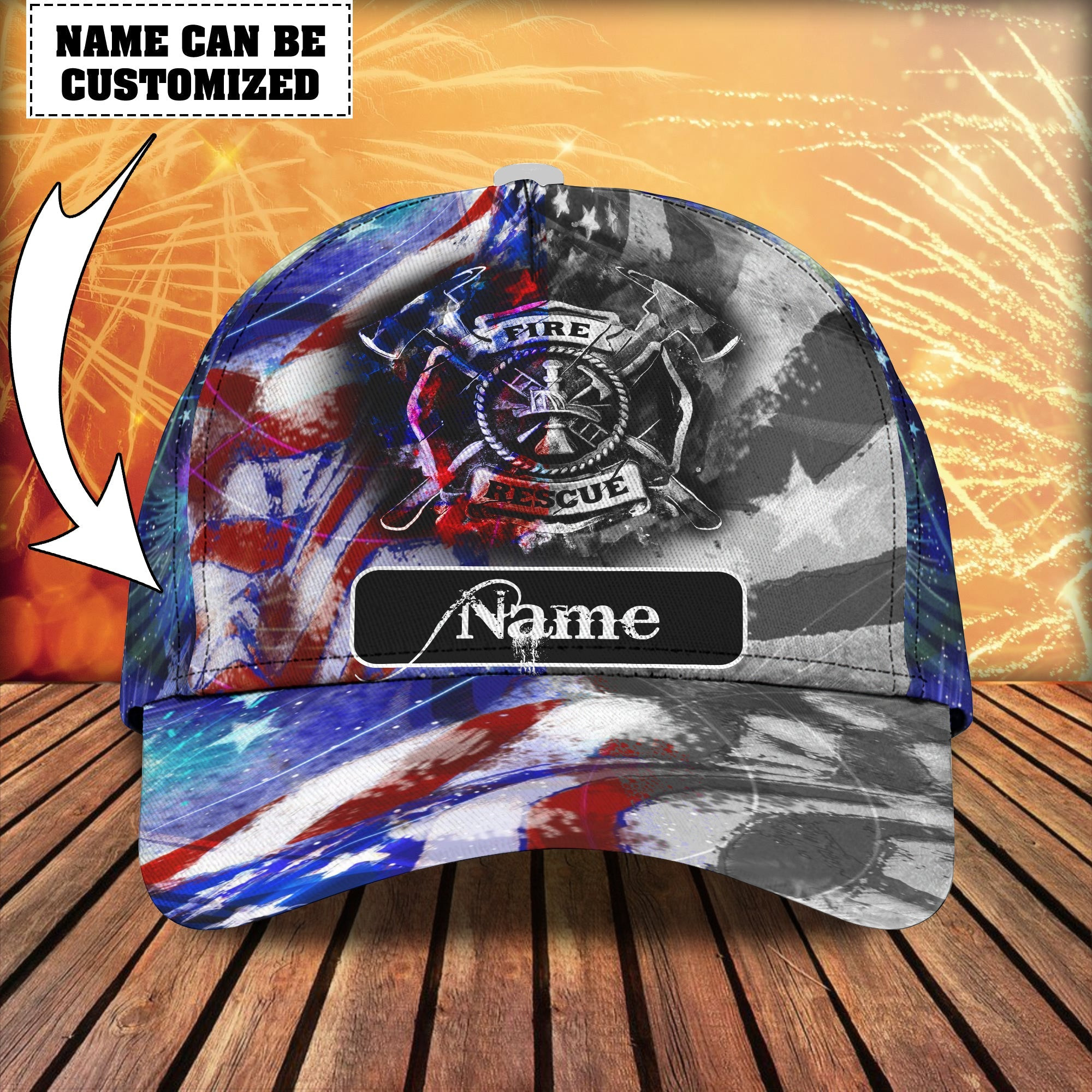 Adeenyc Custom Firefighter Personalized Cap Hats Gifts for men & women Adeenyc.com