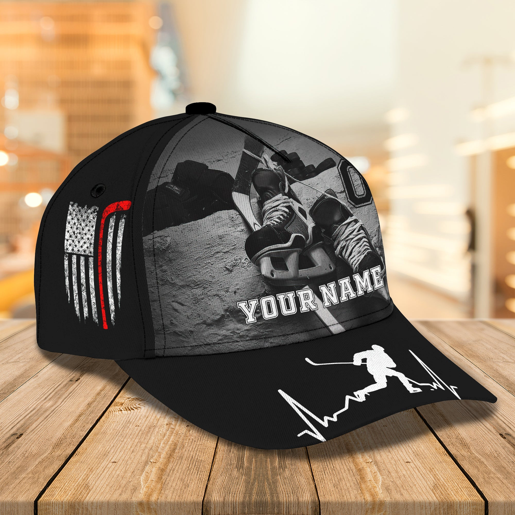 Adeenyc Custom Hockey Cap - Personalized Name Hat Hats Gifts for men & women Adeenyc.com