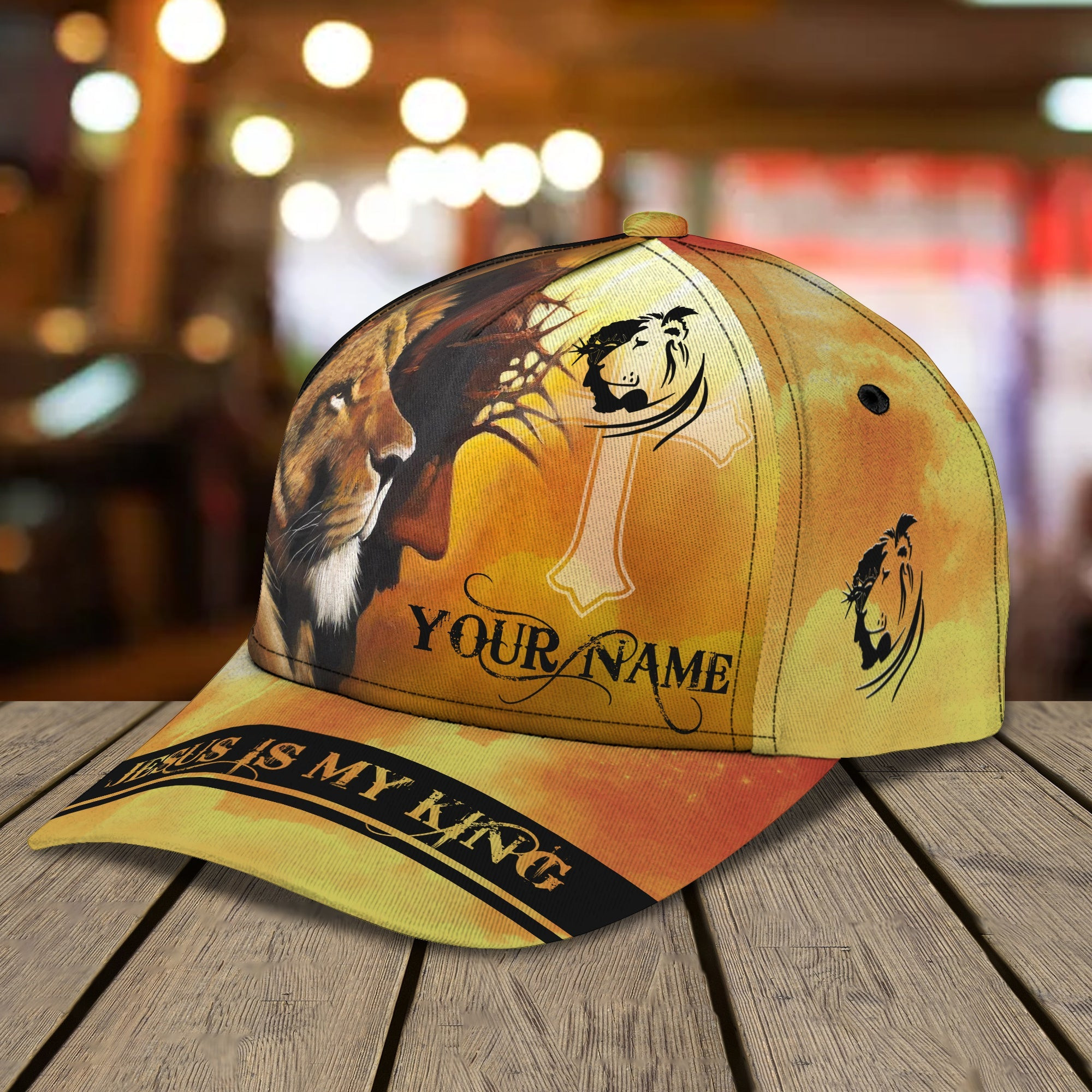 Adeenyc Custom Jesus King Cap - Personalized Classic Name Hat Hats Gifts for men & women Adeenyc.com