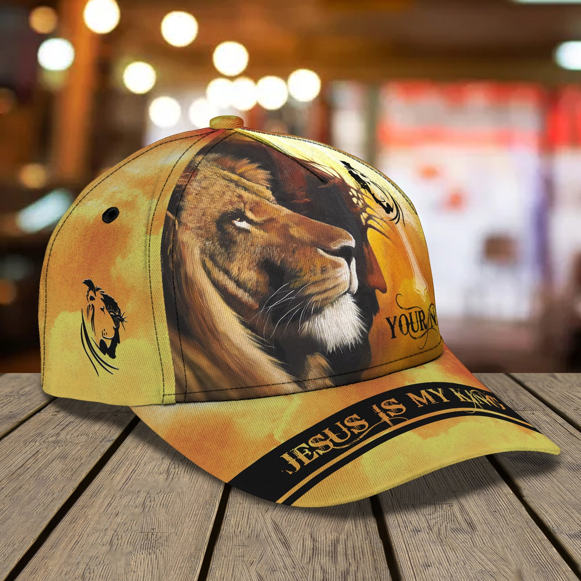 Adeenyc Custom Jesus King Cap - Personalized Classic Name Hat Hats Gifts for men & women Adeenyc.com