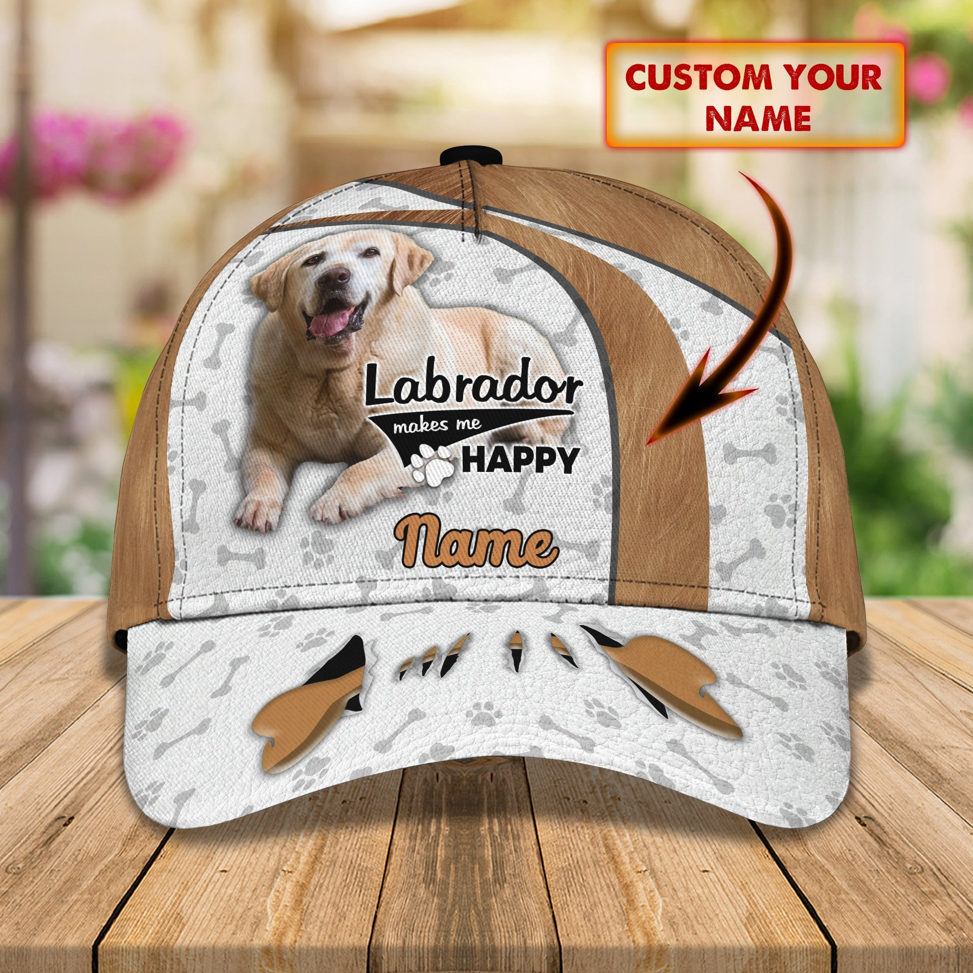 Adeenyc Custom Labrador Personalized Classic Cap Baseball Cap Hat Hats Gifts for men & women Adeenyc.com