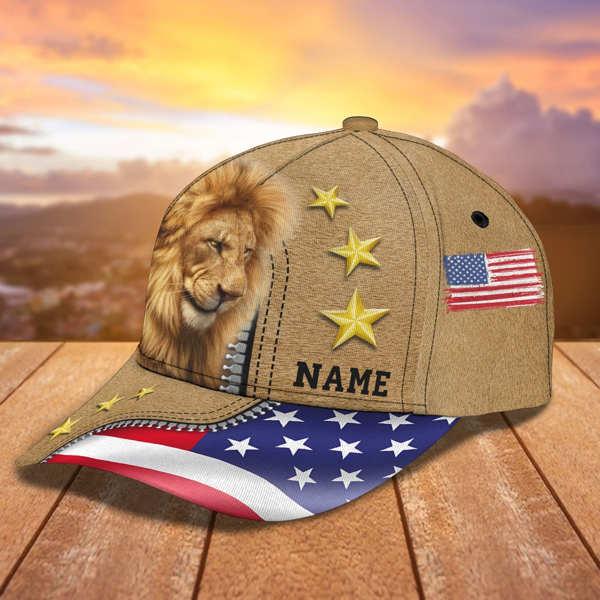Adeenyc Custom Lion King Personalized Name Cap Hats Gifts for men & women Adeenyc.com