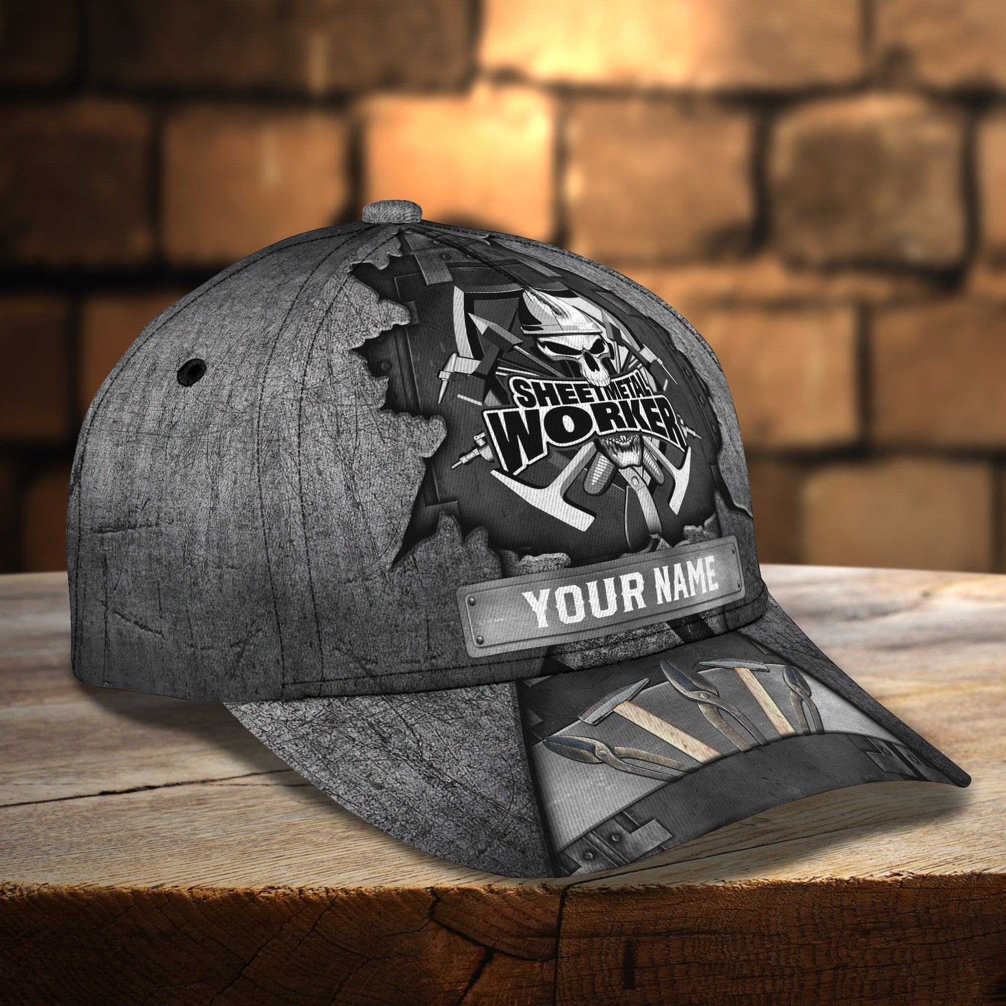 Adeenyc Custom Metal Worker Cap - Personalized Name Hats Gifts for men & women Adeenyc.com