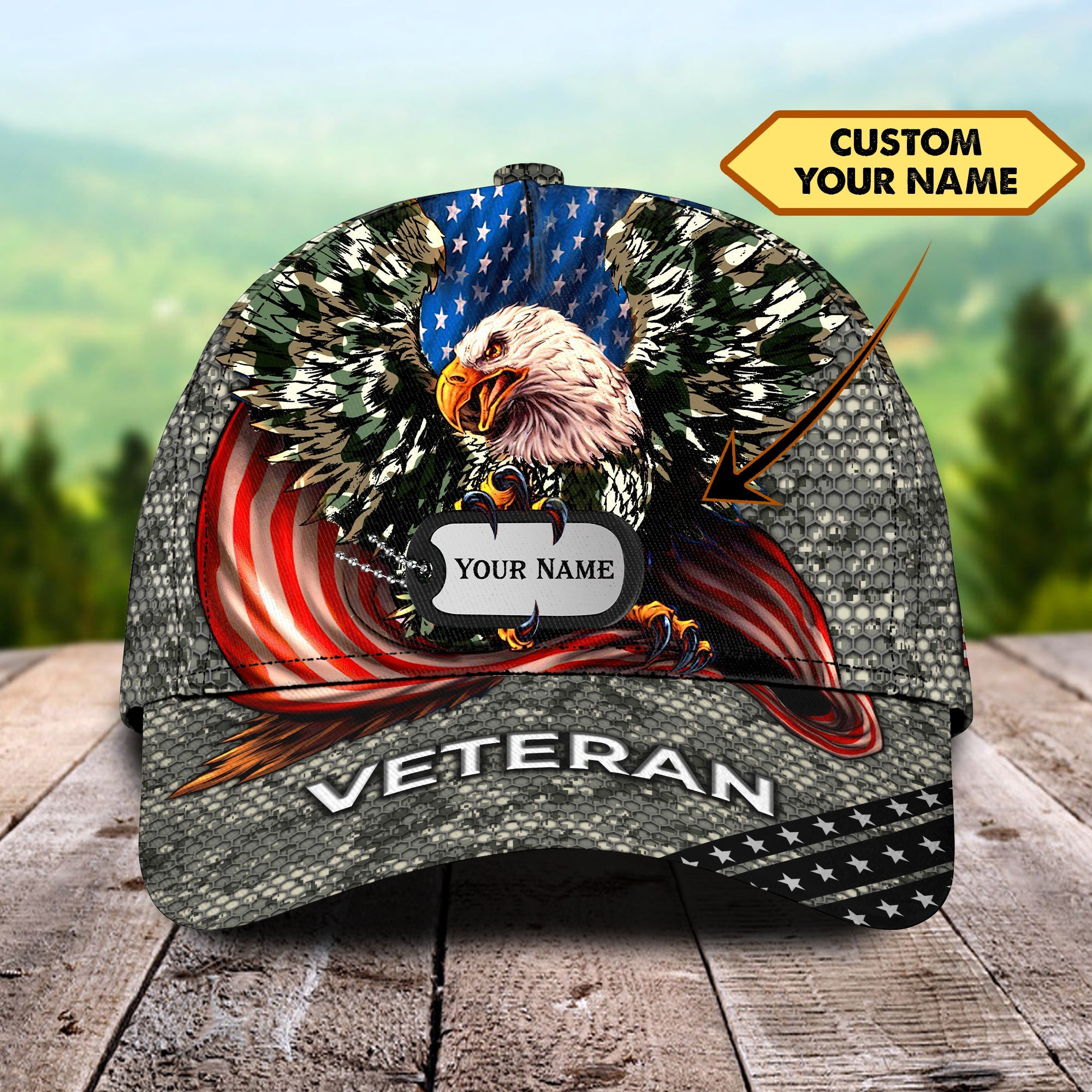 Adeenyc Custom Name American Eagle Classic Cap Baseball Cap Hat Baseball Cap Hat Personalized Hat Gift for Veteran Unique Patriotic gift Hats Gifts for men & women Adeenyc.com
