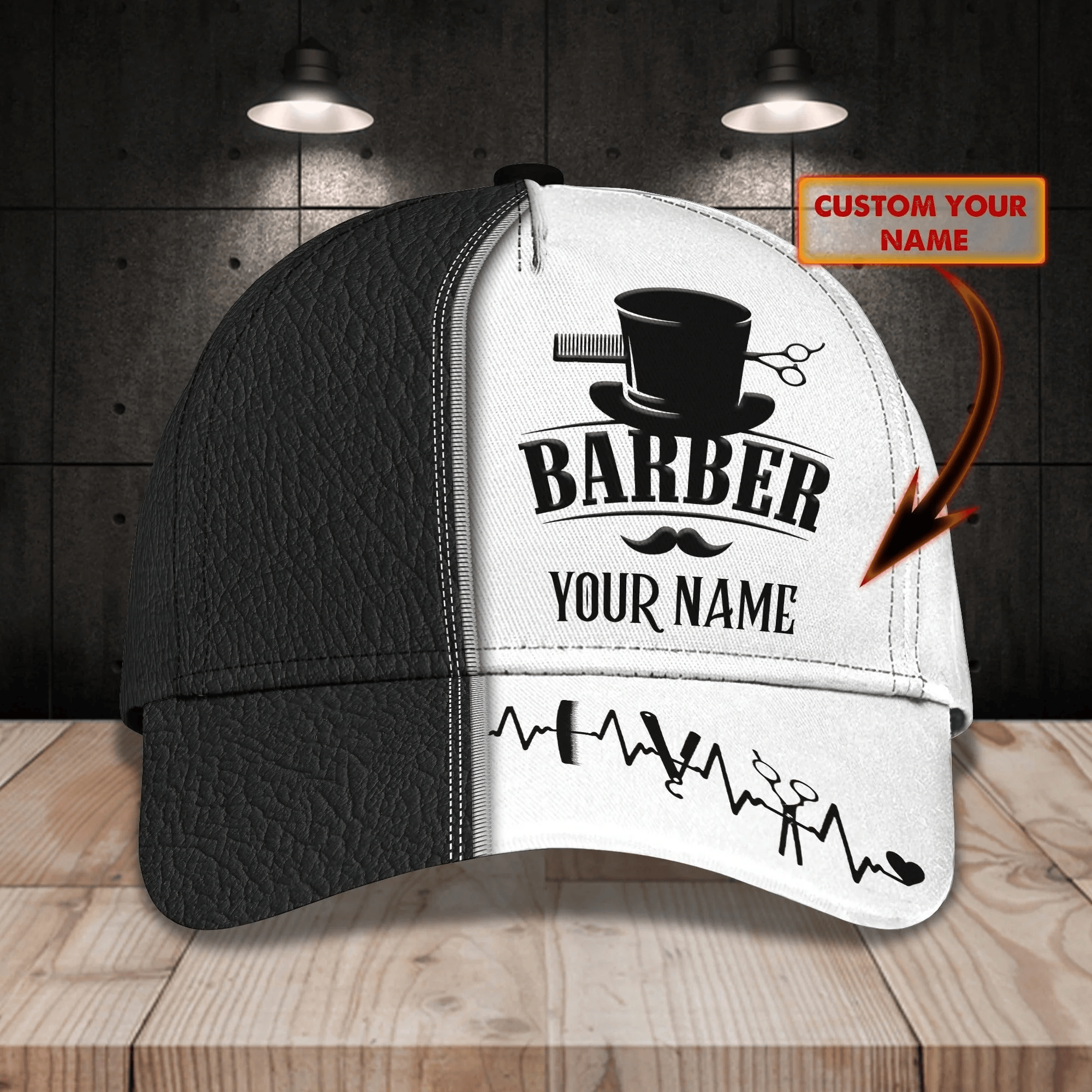Adeenyc Custom Name Barber Baseball Cap Hat For Men, Woman Barber Caps, Birthday Gift For Barber Friend Trucker Hats Custom Hats Gifts For Men & Women