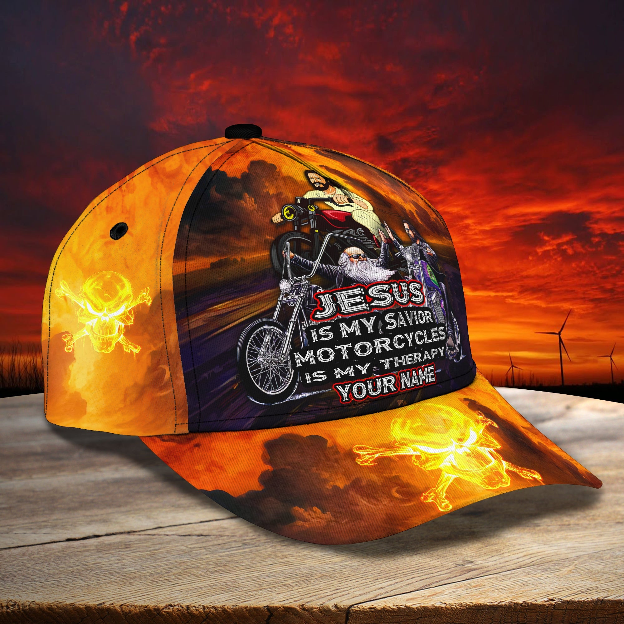 Adeenyc Custom Name Classic Cap Baseball Cap Hat Baseball Cap HatJesus is My Savior - Personalized Name Biker Hat Hats Gifts for men & women Adeenyc.com