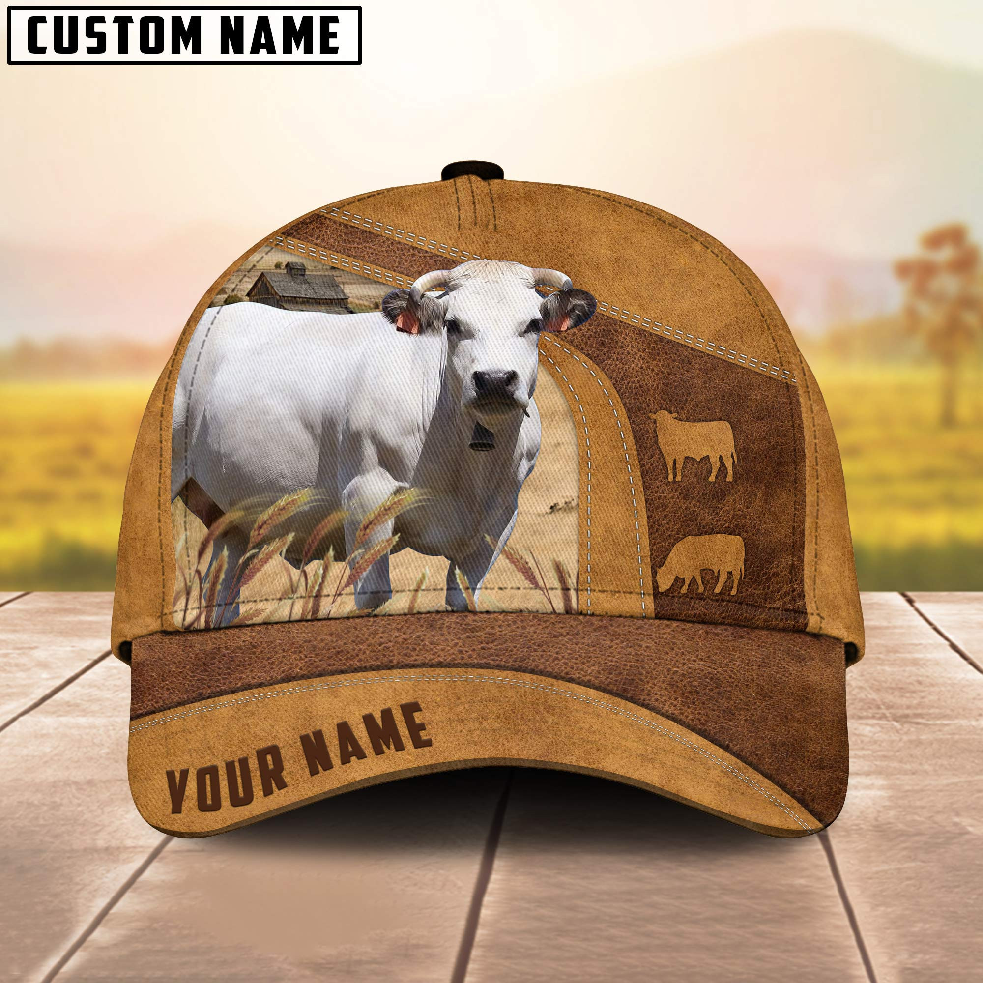Adeenyc Custom Name Piedmontese Cap, Cattle Hat, Farm Baseball Hat, Cap Hat For Farmer Farm Lover Trucker Hats Custom Hats Gifts For Men & Women