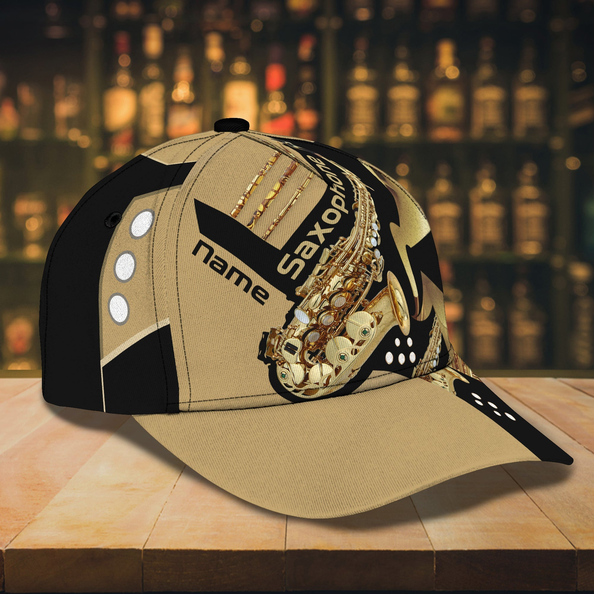 Adeenyc Custom Name Saxophone Classic Cap Baseball Cap Hat Baseball Cap Hat- Personalized Hat Gift for Saxophone Player Hats Gifts for men & women Adeenyc.com