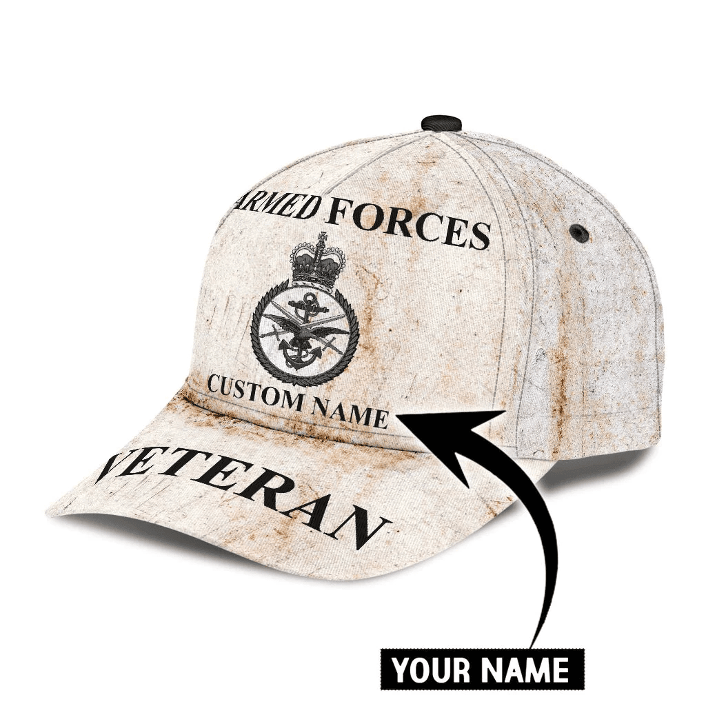 Adeenyc Custom Name XT British Veteran Armed Forces Classic Cap 03 Trucker Hats Custom Hats Gifts For Men & Women