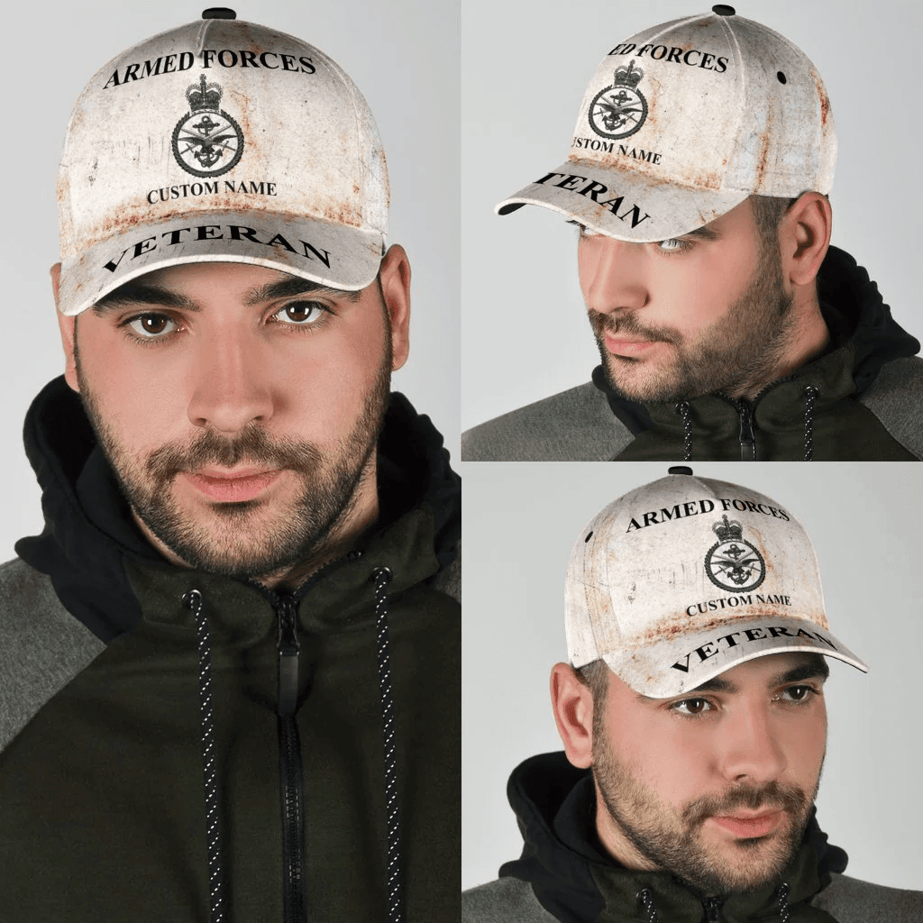 Adeenyc Custom Name XT British Veteran Armed Forces Classic Cap 03 Trucker Hats Custom Hats Gifts For Men & Women