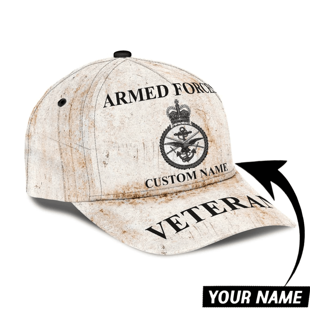 Adeenyc Custom Name XT British Veteran Armed Forces Classic Cap 03 Trucker Hats Custom Hats Gifts For Men & Women