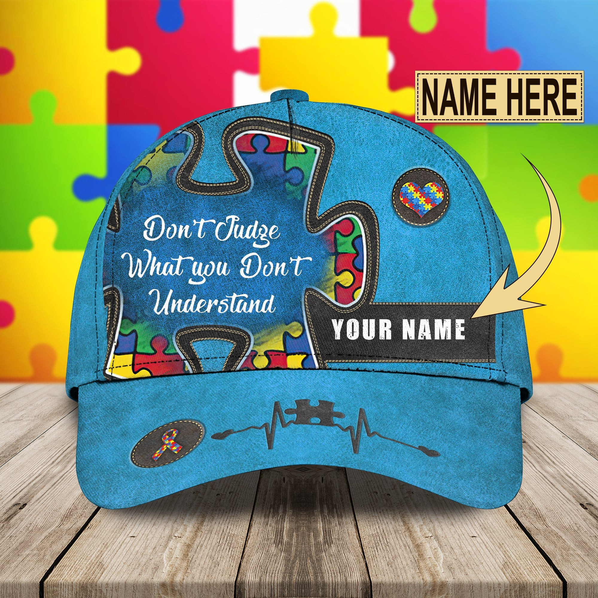 Adeenyc Custom Personalized Autism Awareness Cap Hats Gifts for men & women Adeenyc.com