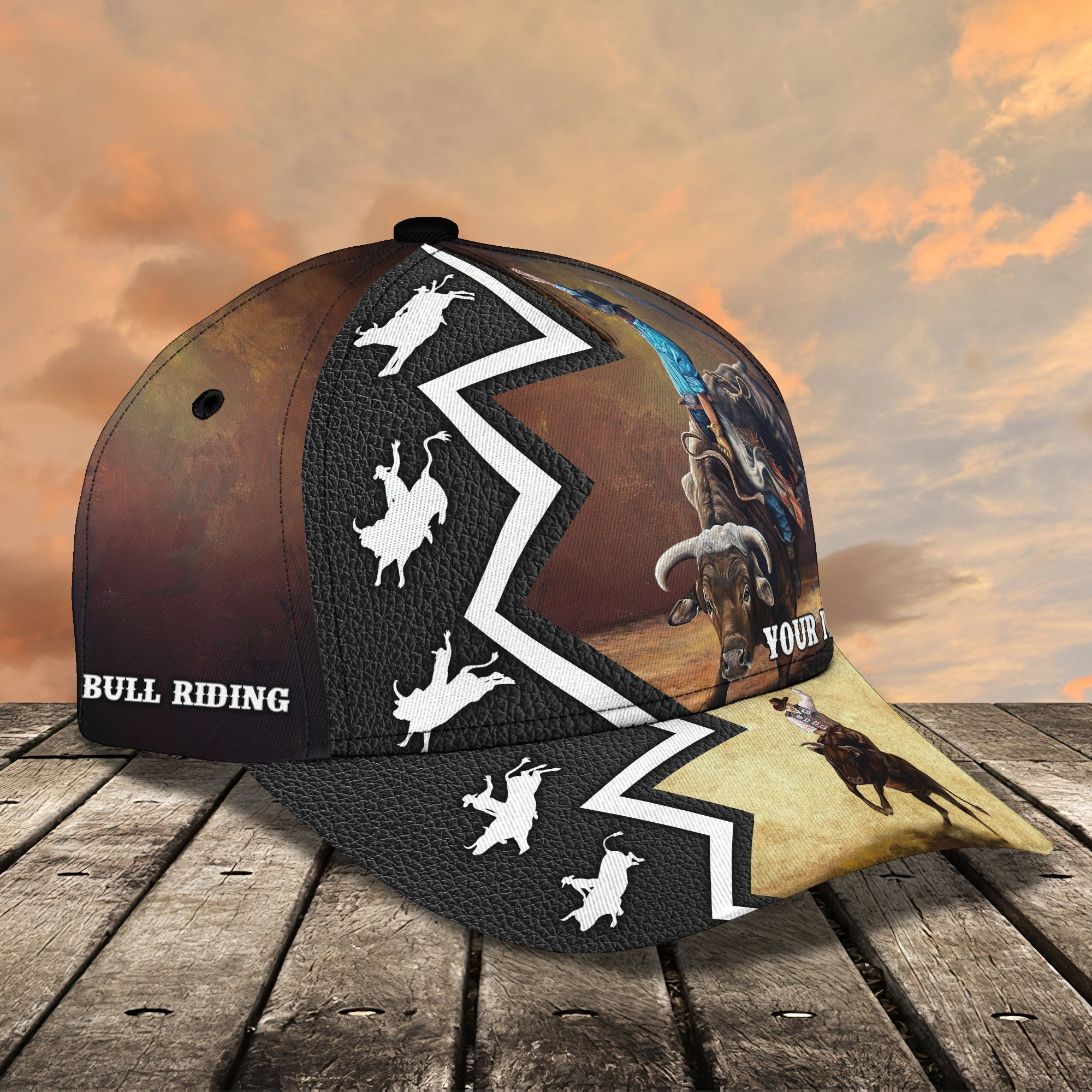 Adeenyc Custom Personalized Bull Riding Cap Hats Gifts for men & women Adeenyc.com