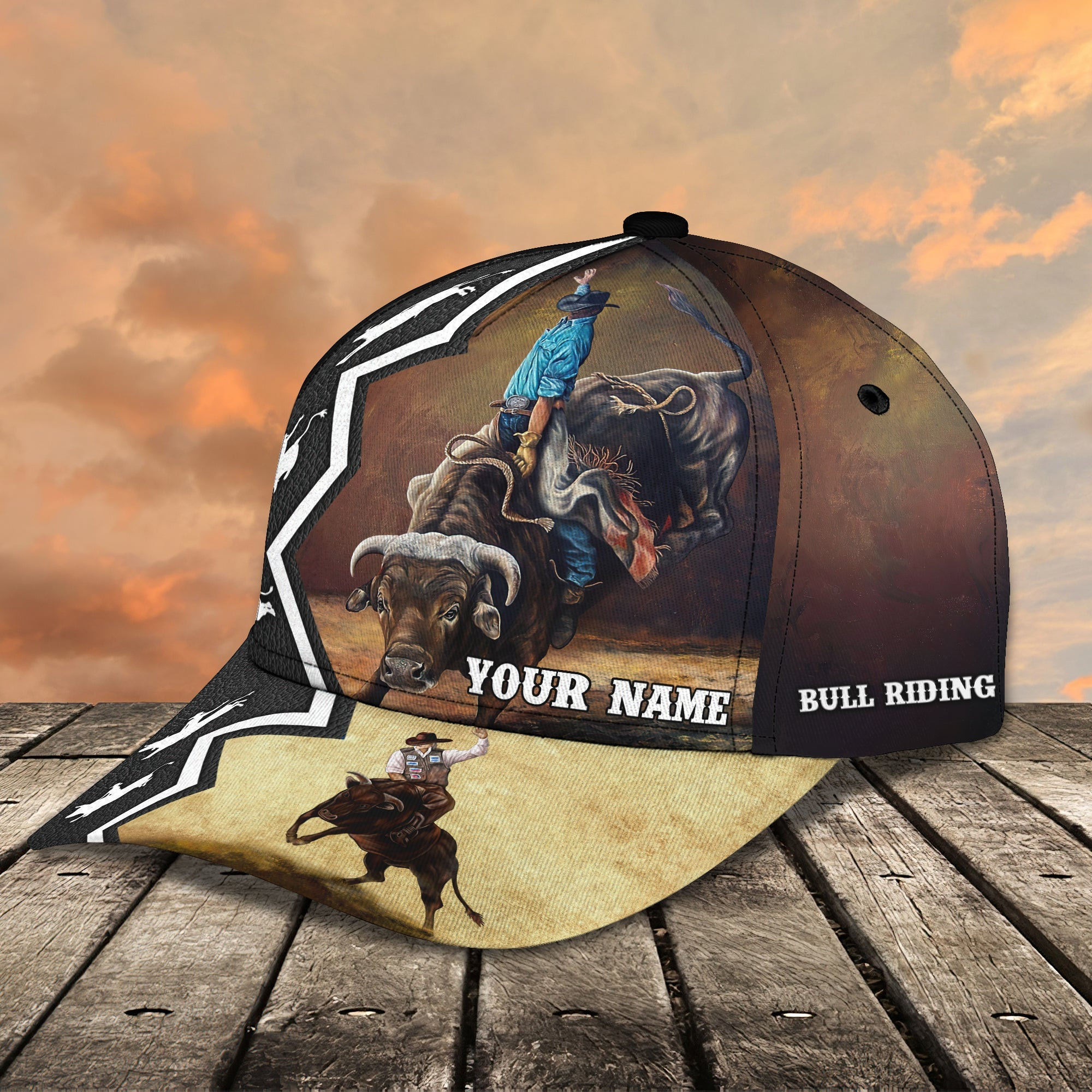 Adeenyc Custom Personalized Bull Riding Cap Hats Gifts for men & women Adeenyc.com