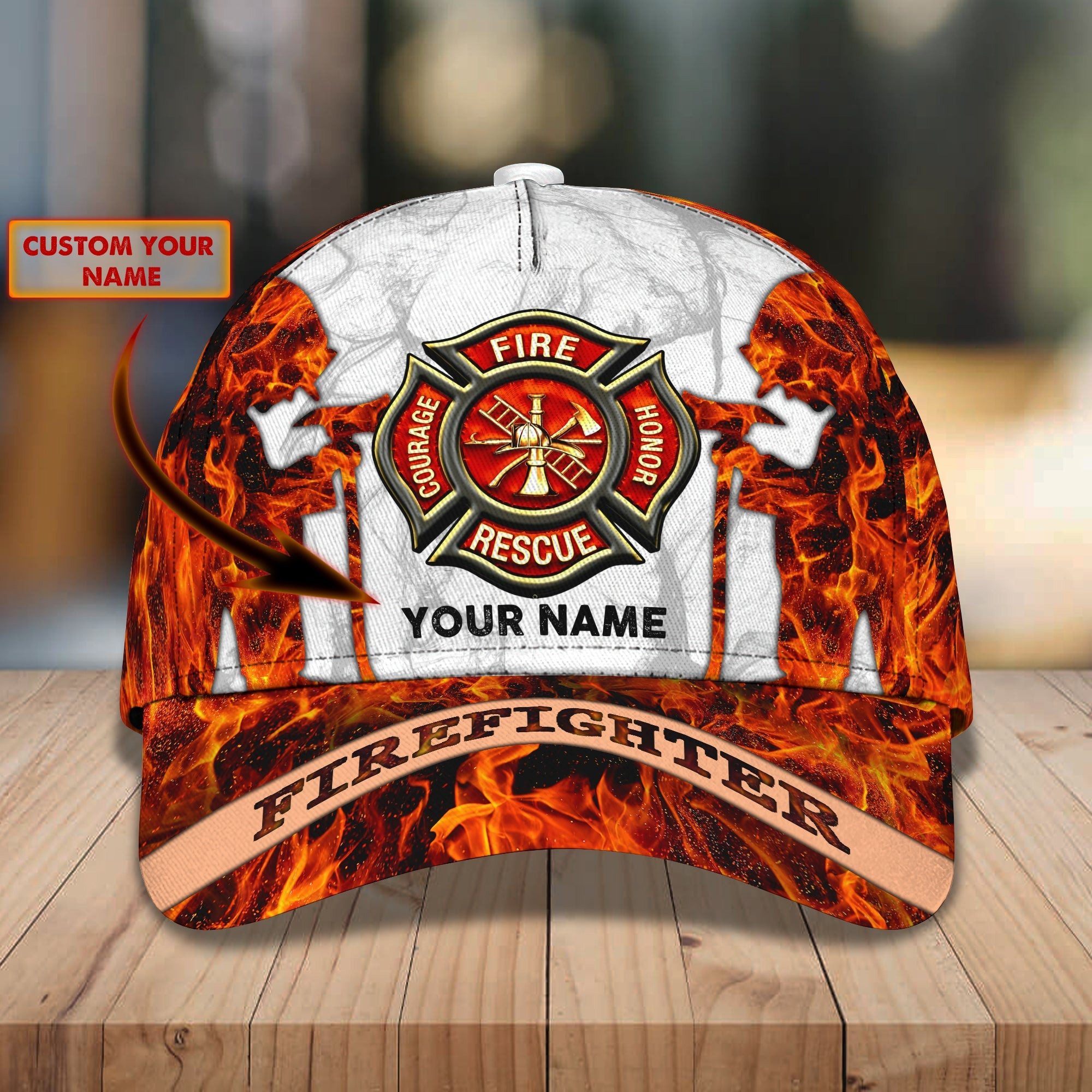 Adeenyc Custom Personalized Firefighter Cap Hats Gifts for men & women Adeenyc.com