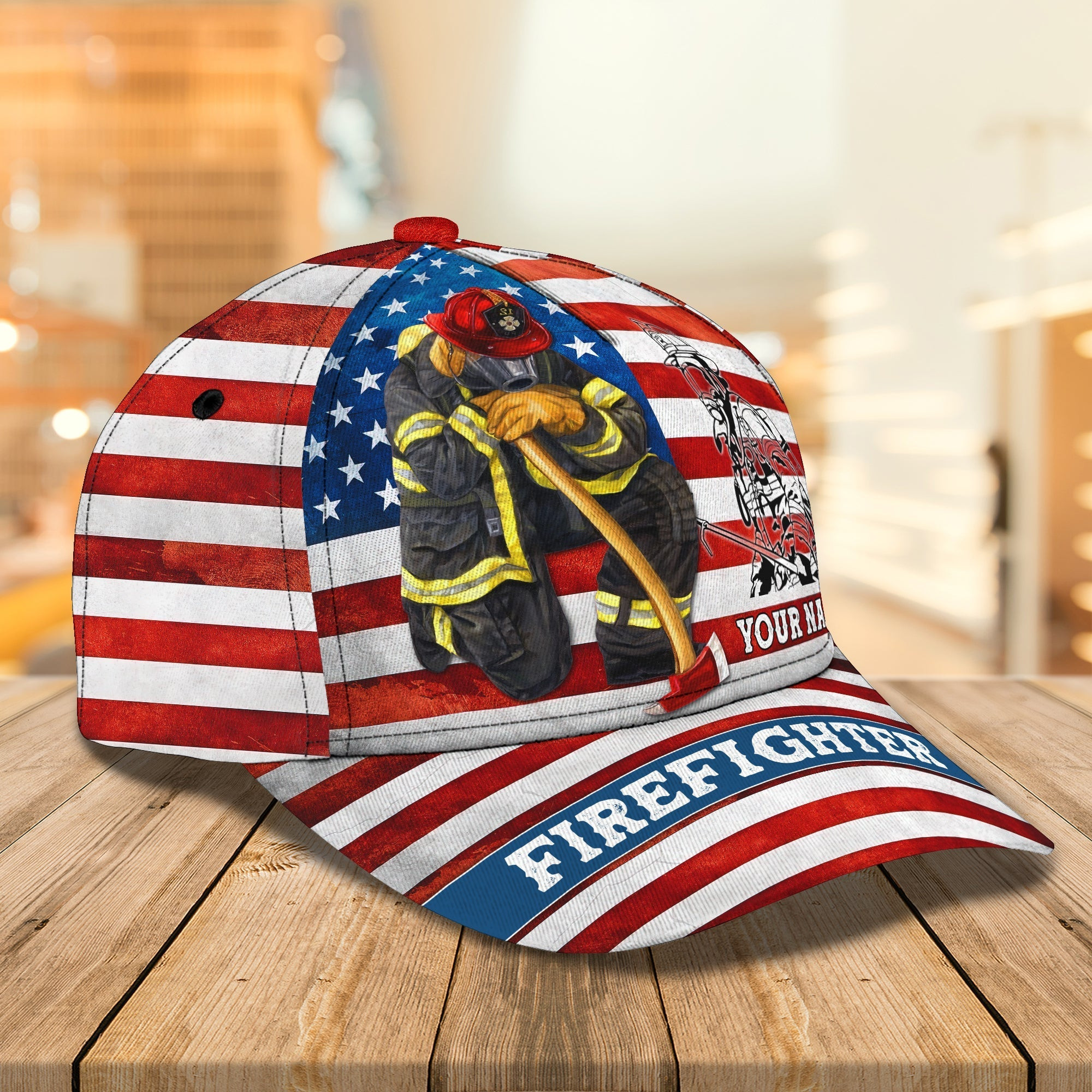 Adeenyc Custom Personalized Firefighter Cap Hats Gifts for men & women Adeenyc.com