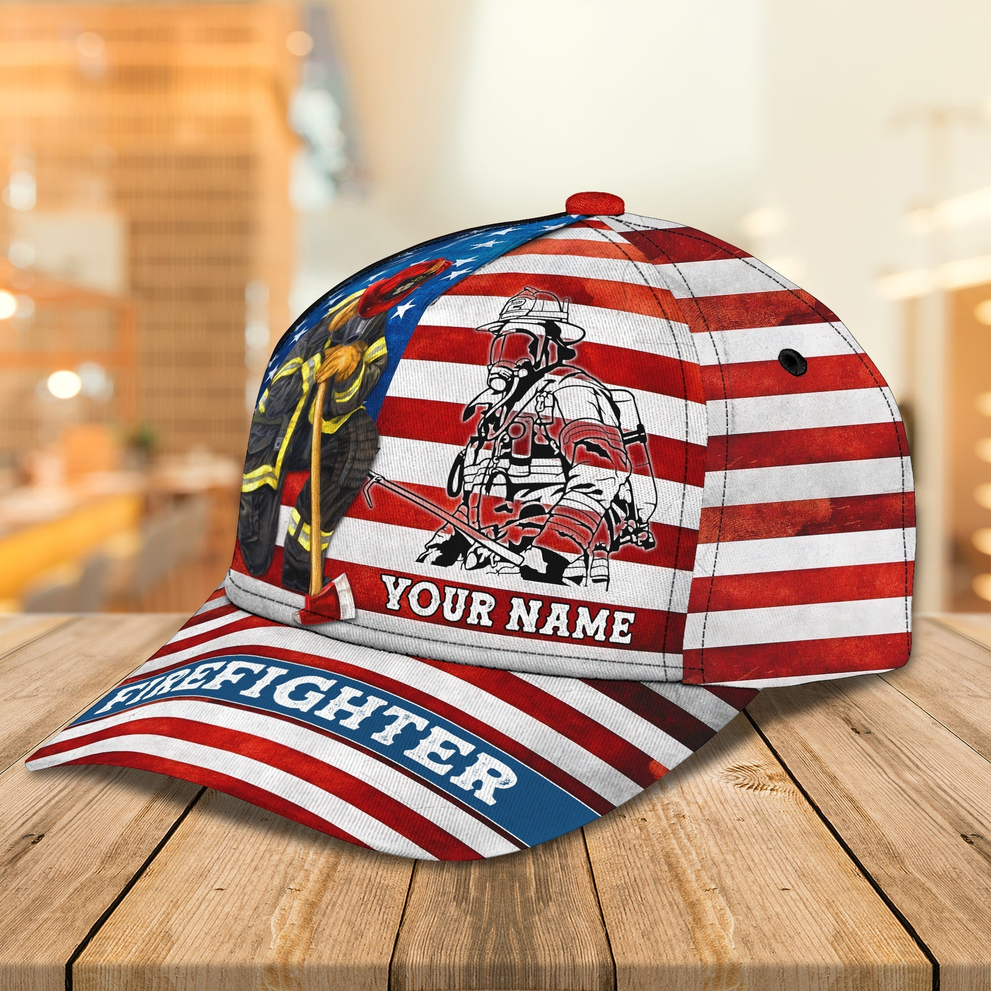 Adeenyc Custom Personalized Firefighter Cap Hats Gifts for men & women Adeenyc.com