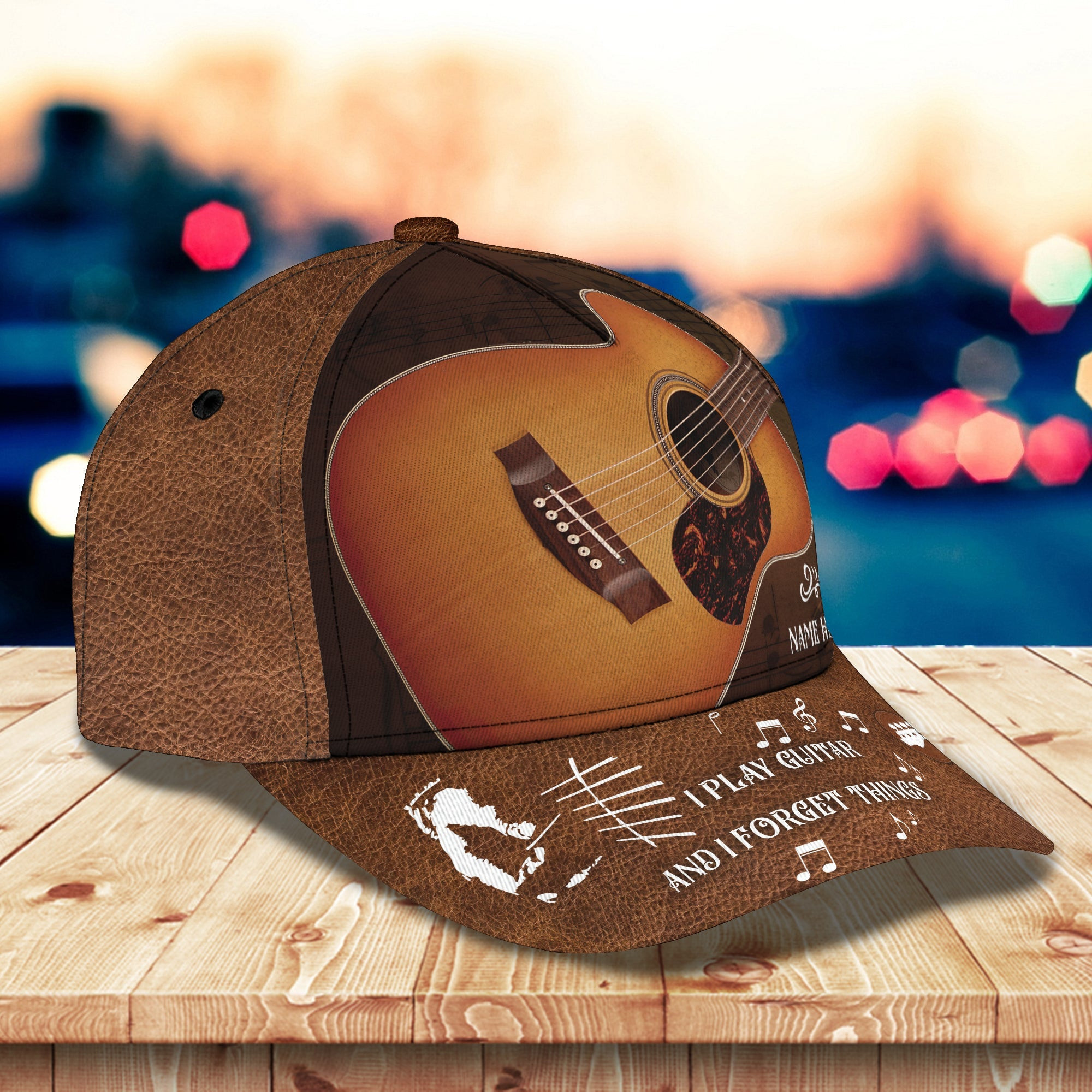Adeenyc Custom Personalized Guitar Cap With Name - Classic Design Hats Gifts for men & women Adeenyc.com
