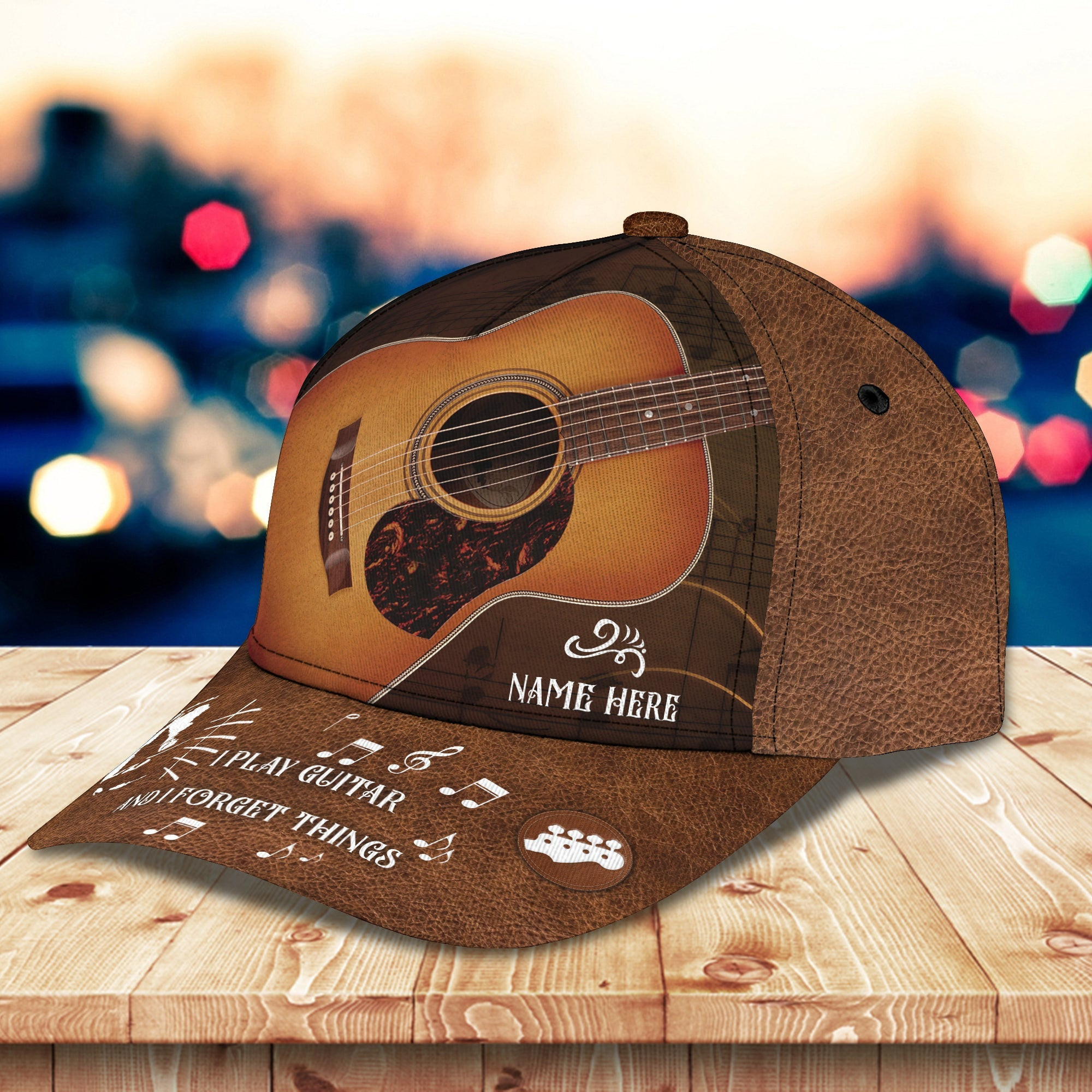 Adeenyc Custom Personalized Guitar Cap With Name - Classic Design Hats Gifts for men & women Adeenyc.com