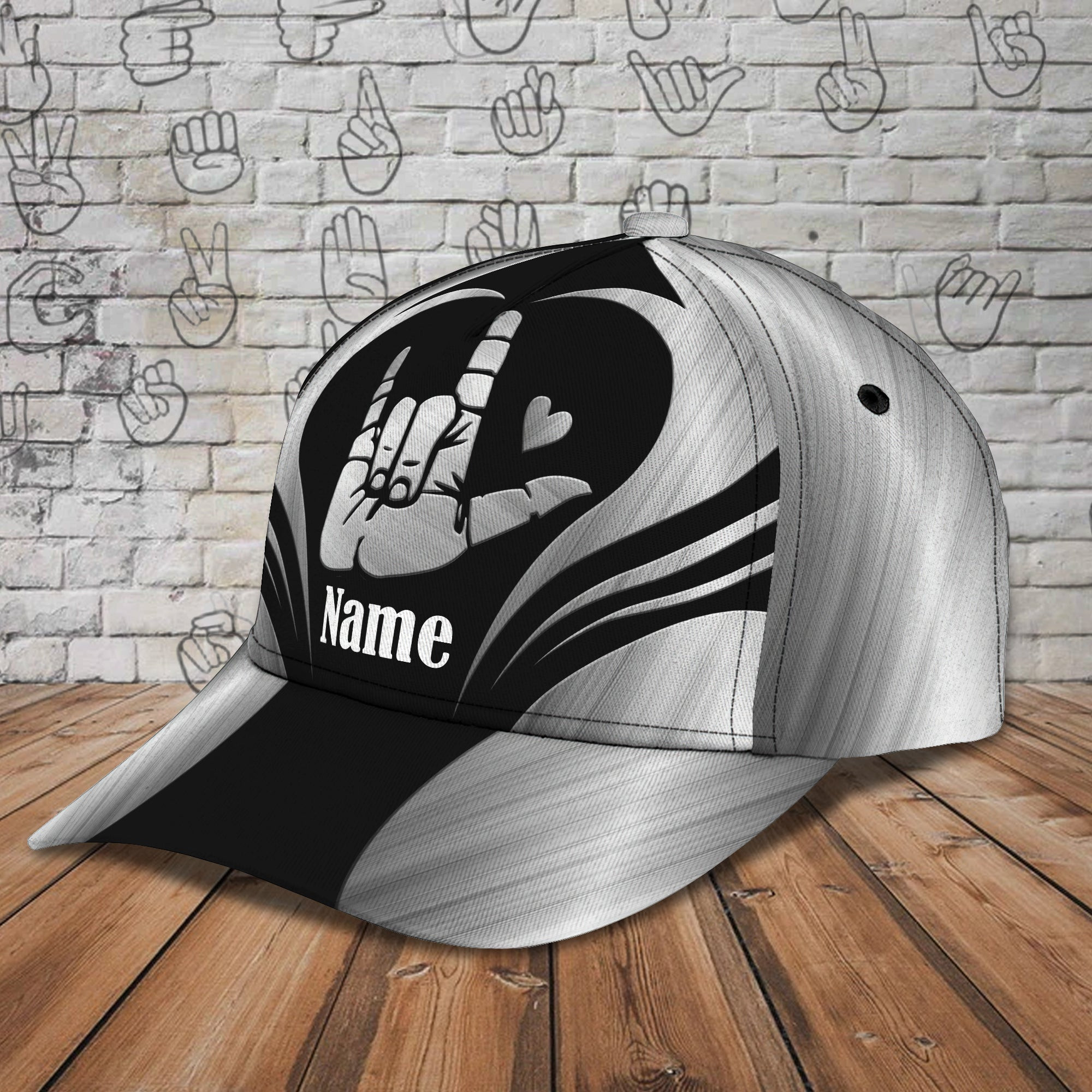 Adeenyc Custom Personalized Sign Language Cap Hats Gifts for men & women Adeenyc.com