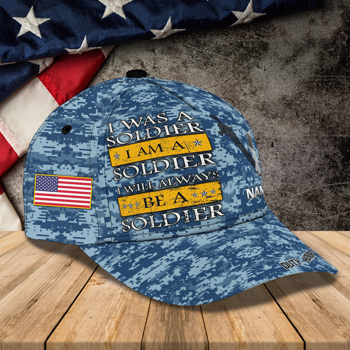 Adeenyc Custom Personalized Soldier Cap Hats Gifts for men & women Adeenyc.com