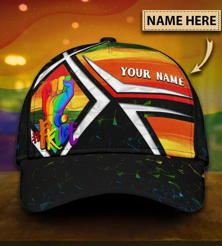 Adeenyc Custom Pride Cap For Gay, Pride Hastage Rainbow Lgbt All Over Printed Baseball Cap Hat, Les Gifts Trucker Hats Custom Hats Gifts For Men & Women