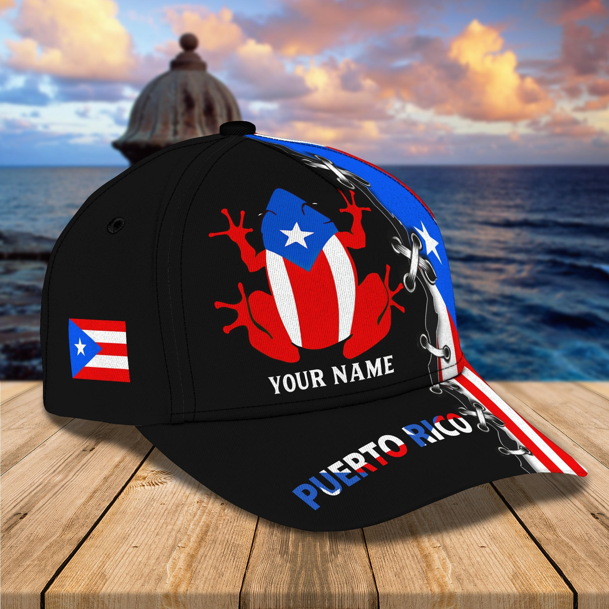 Adeenyc Custom Puerto Rico Name Cap - Personalized Classic Cap Baseball Cap Hat Hats Gifts for men & women Adeenyc.com