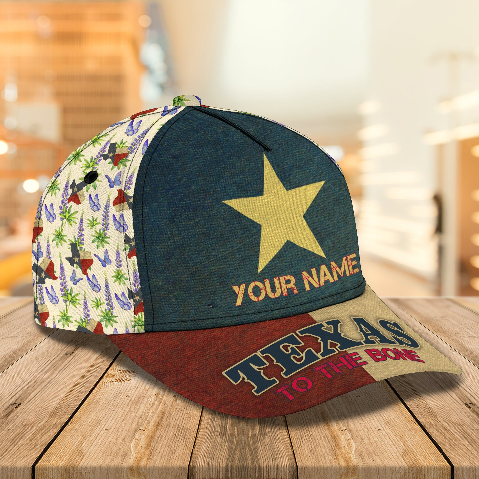 Adeenyc Custom Texas Flag Personalized Name Cap Hats Gifts for men & women Adeenyc.com