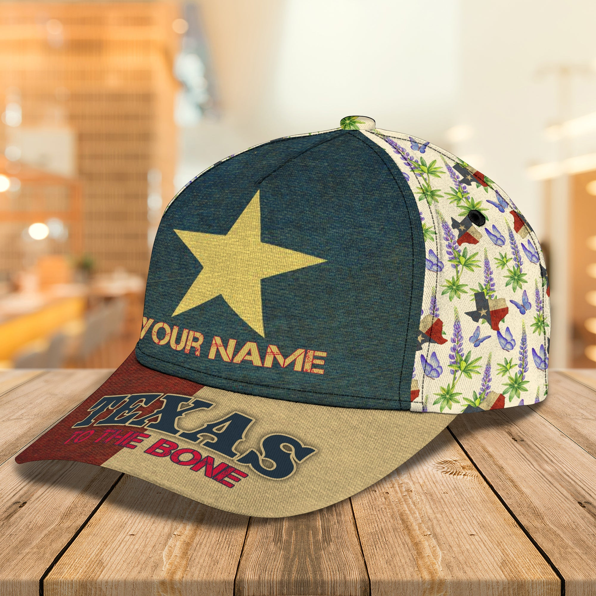 Adeenyc Custom Texas Flag Personalized Name Cap Hats Gifts for men & women Adeenyc.com
