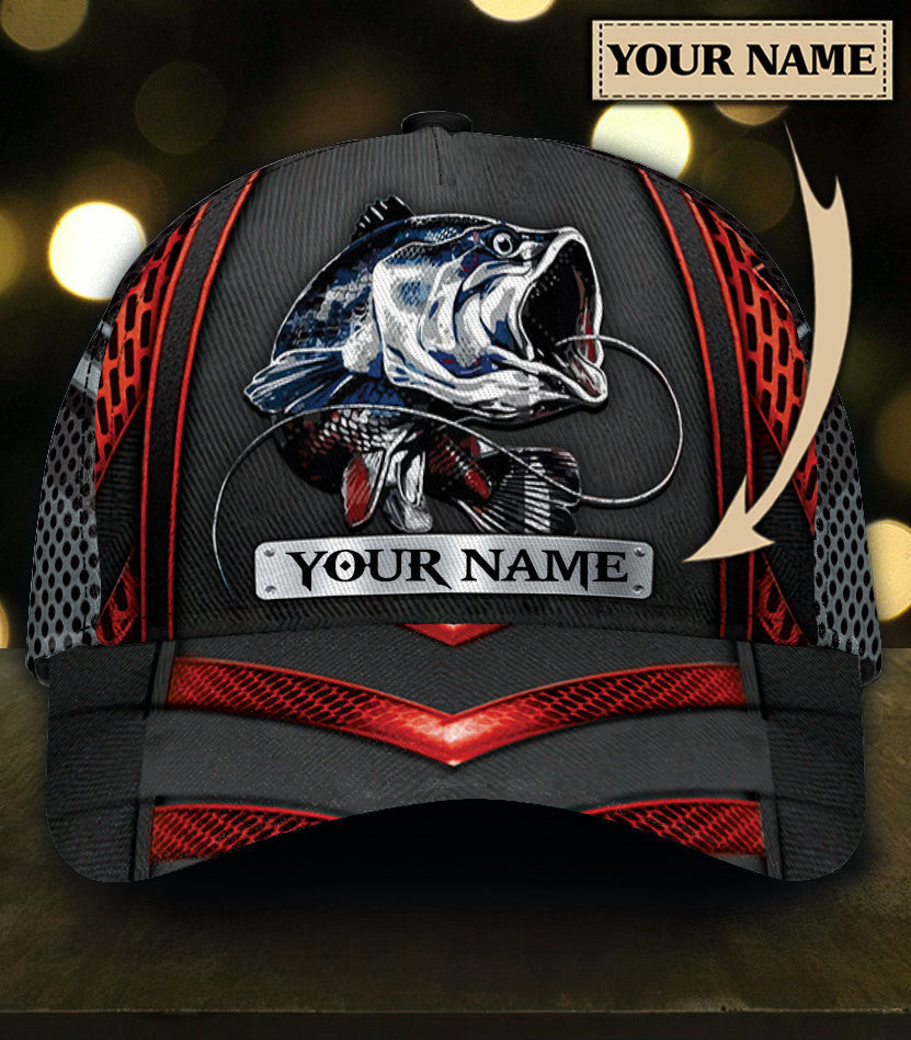 Adeenyc - Custom Text Fishing Classic Cap Baseball Hat Trucker Hats Custom Hats Gifts For Men & Women