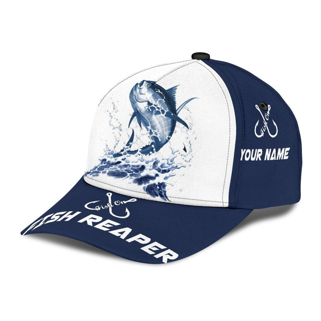 Adeenyc - Custom Text Tuna Fishing Hook Print Cap Trucker Hats Custom Hats Gifts For Men & Women